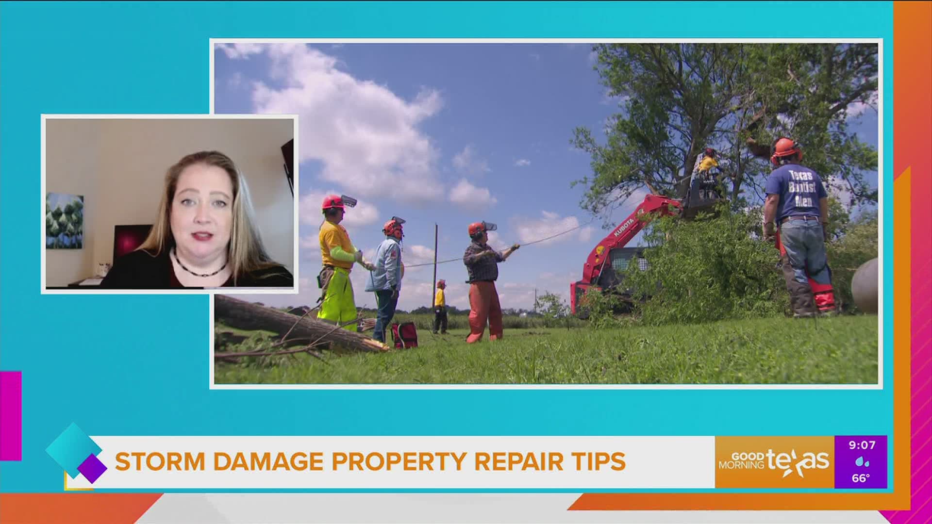 Amy Rasor of the Better Business Bureau in Fort Worth breaks down what you need to know when hiring a contractor or landscaper for storm damage repairs