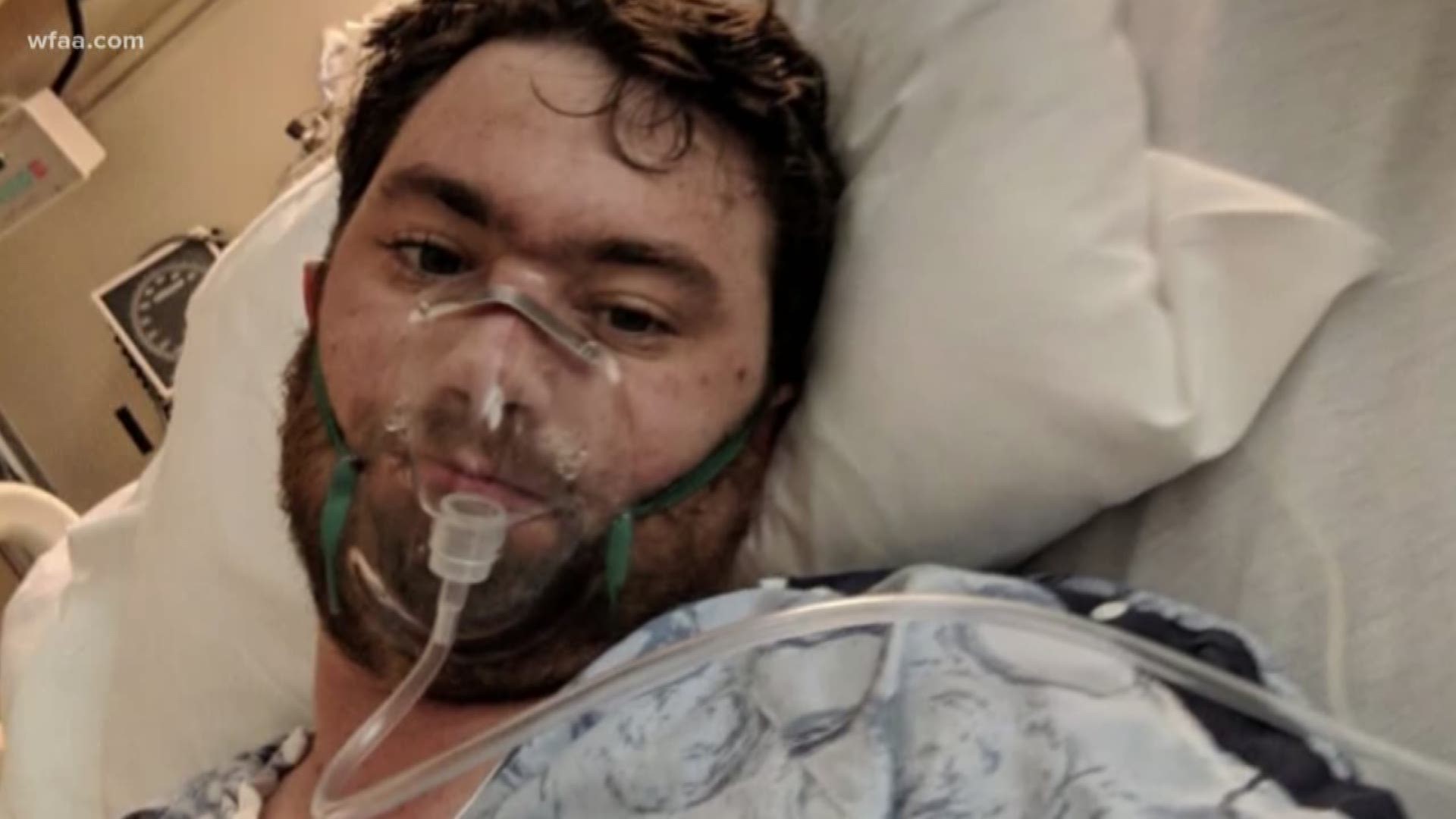 Only four months after he started vaping Christopher Machelski told a cautionary tale from the Medical City Las Colinas Hospital. “This isn't worth it. Don’t do it."