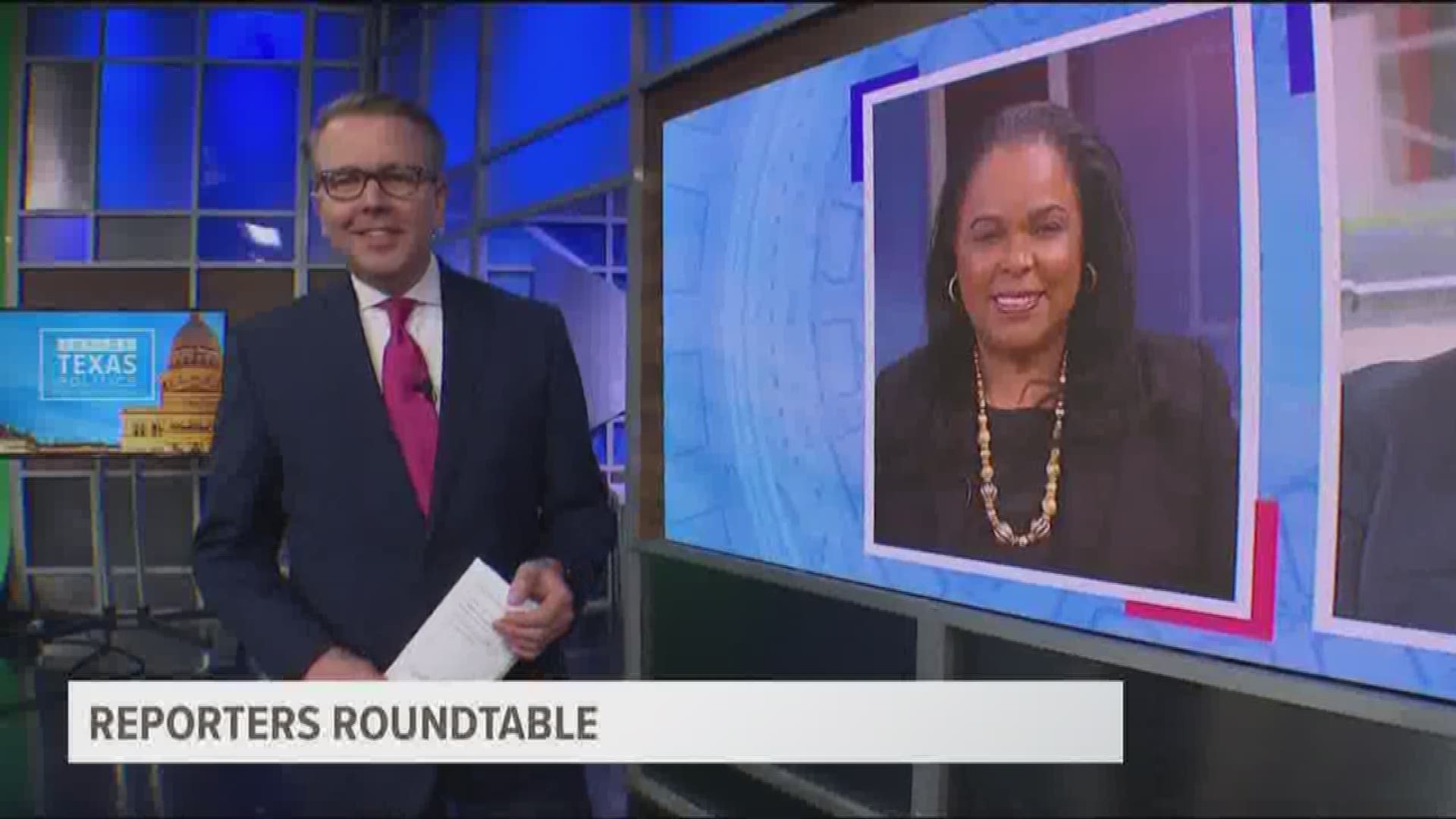 Reporters Roundtable puts the headlines in perspective each week. Ross Ramsey and Bud Kennedy returned along with Berna Dean Steptoe, WFAA's political producer. Ross, Bud, and Berna Dean discussed how Texas Republicans are dealing with the recent high-pro