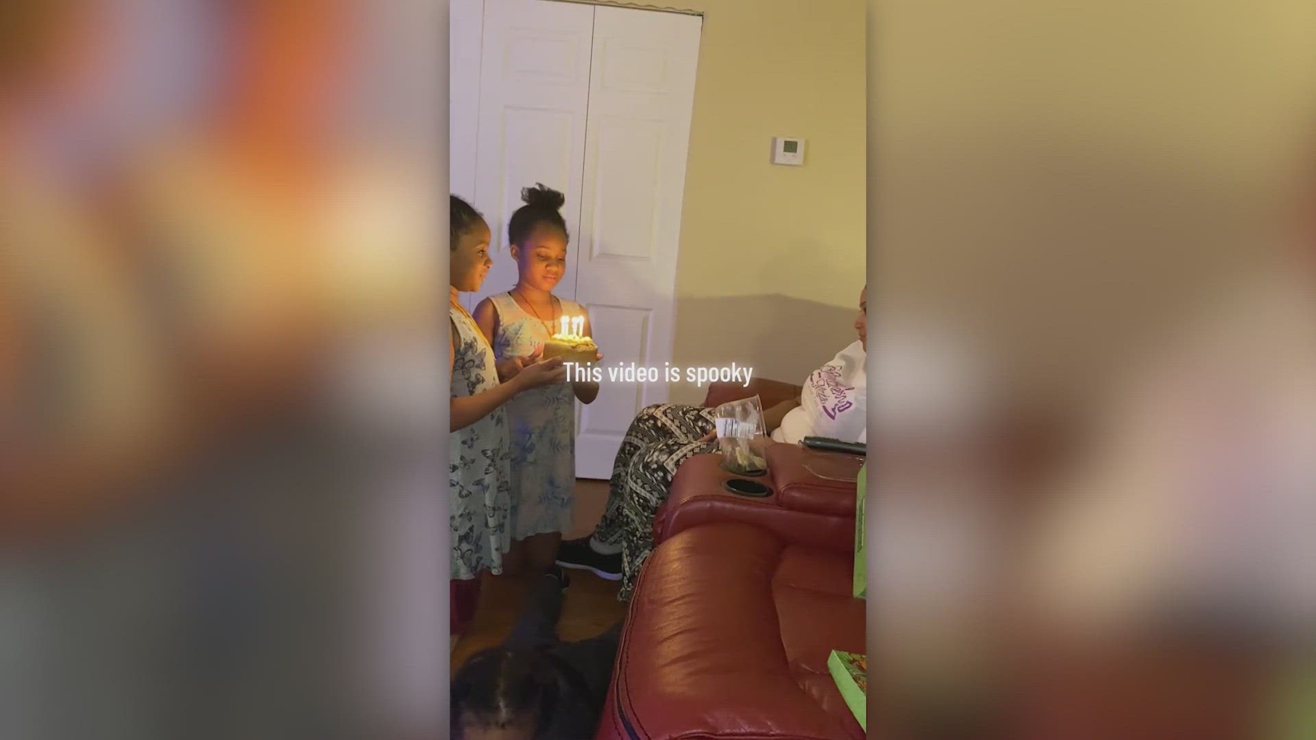 "Marie's Everyday Lif" posted the video on TikTok saying, "My daughters surprised me with a video and it scared me I thought they was about to kill me."
