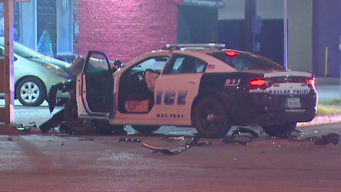 Dallas police officer injured in Deep Ellum crash | wfaa.com