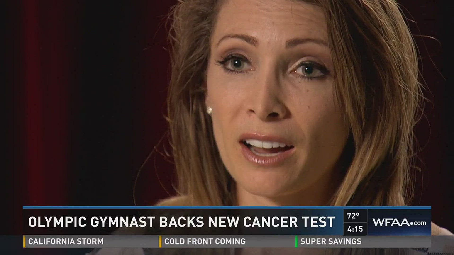 Olympic gymnast backs new cancer test