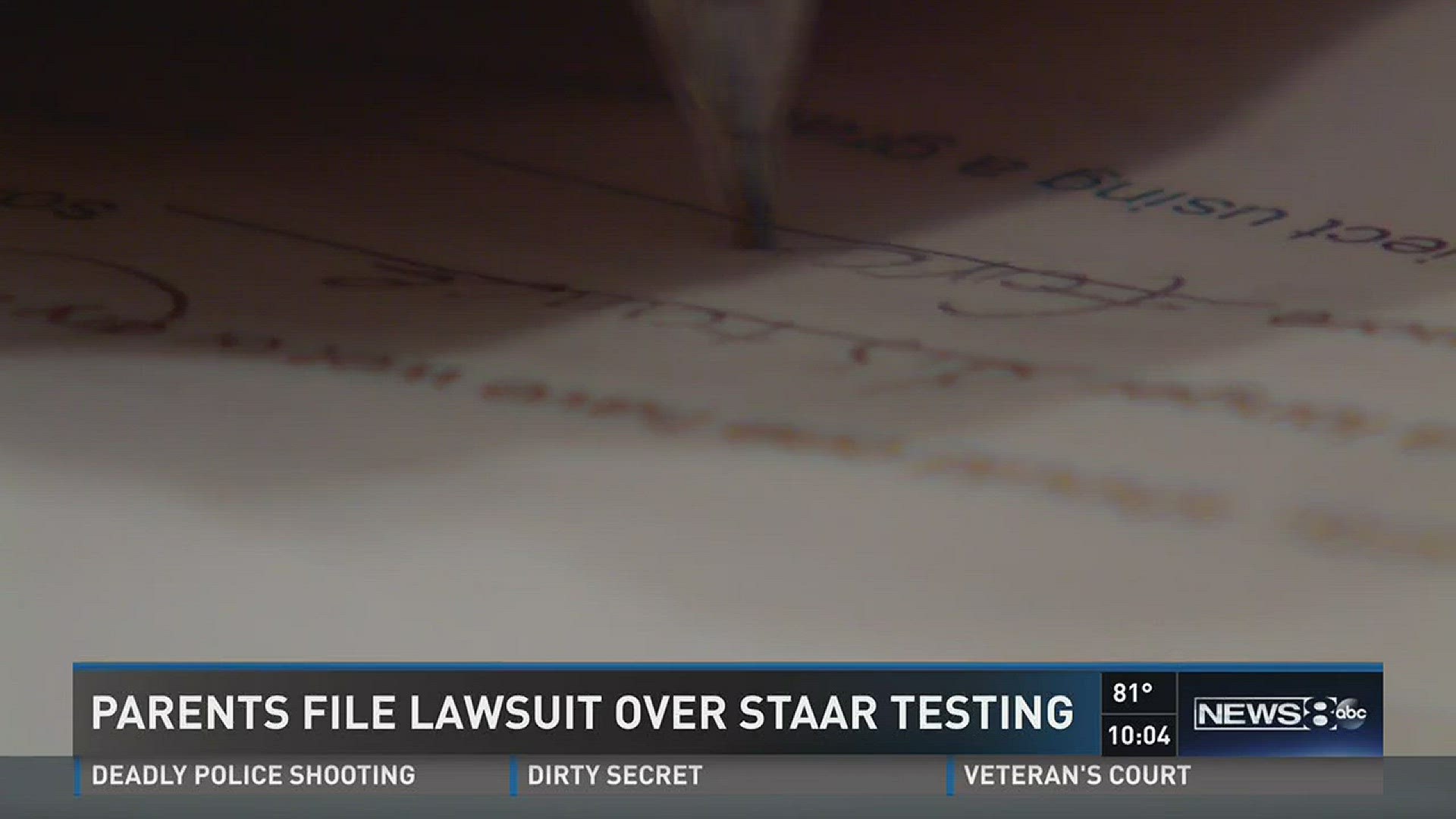 Parents file lawsuit over STAAR testing