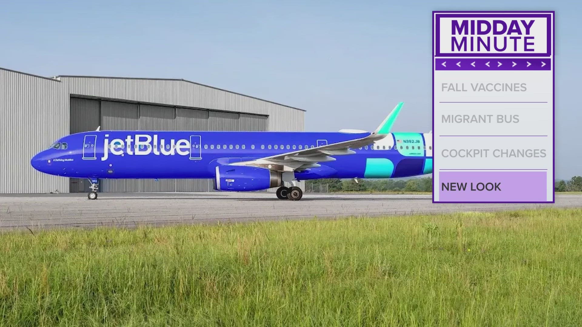 Take a look as JetBlue unveils its new livery set to roll out across