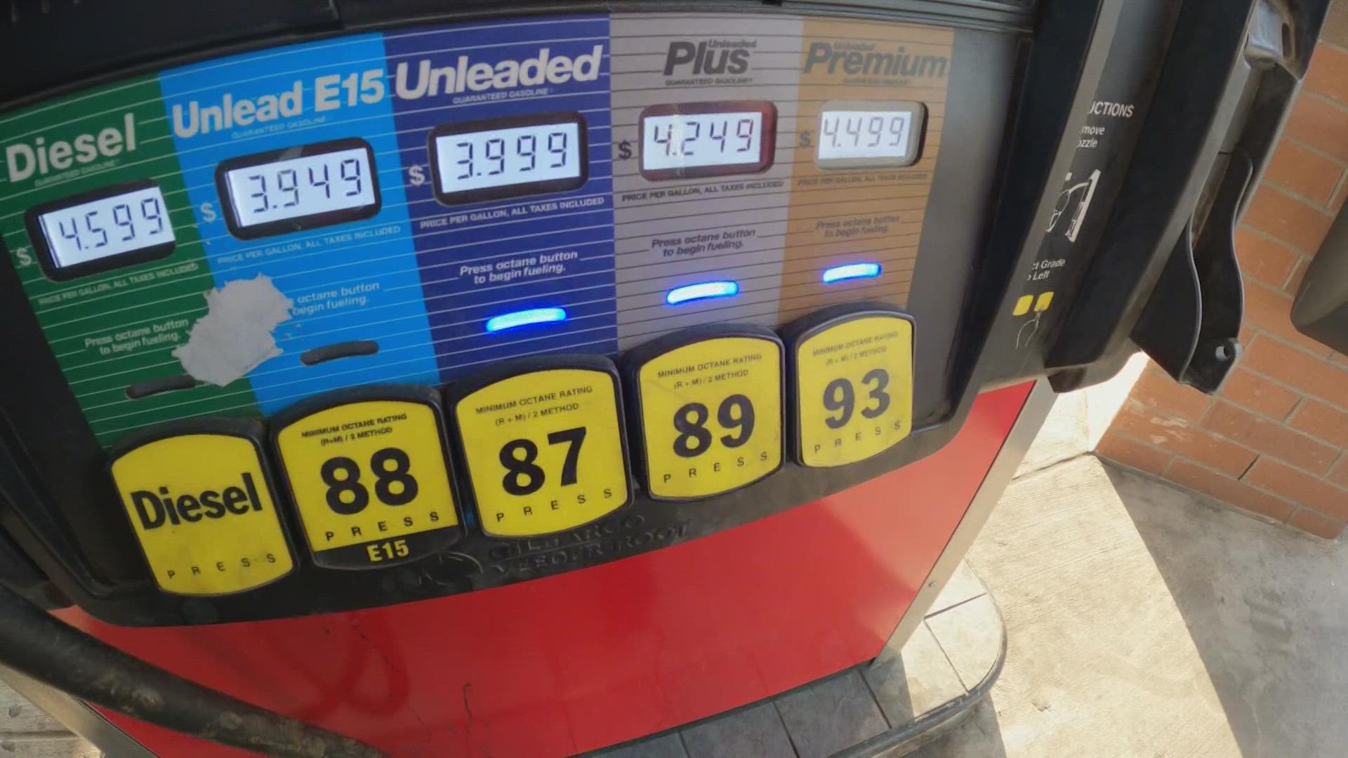 The national average for regular unleaded gas is more than $4 a gallon in some places, with North Texas prices inching that way.