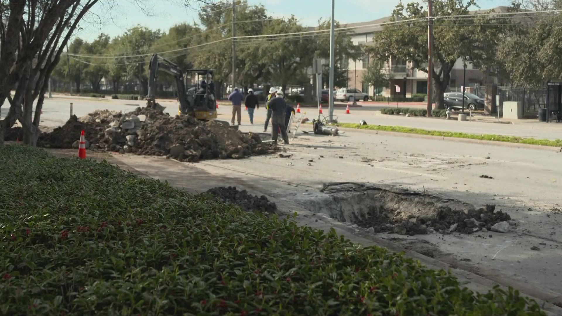 Multiple roads have been closed along Inwood Road where the leak occurred.