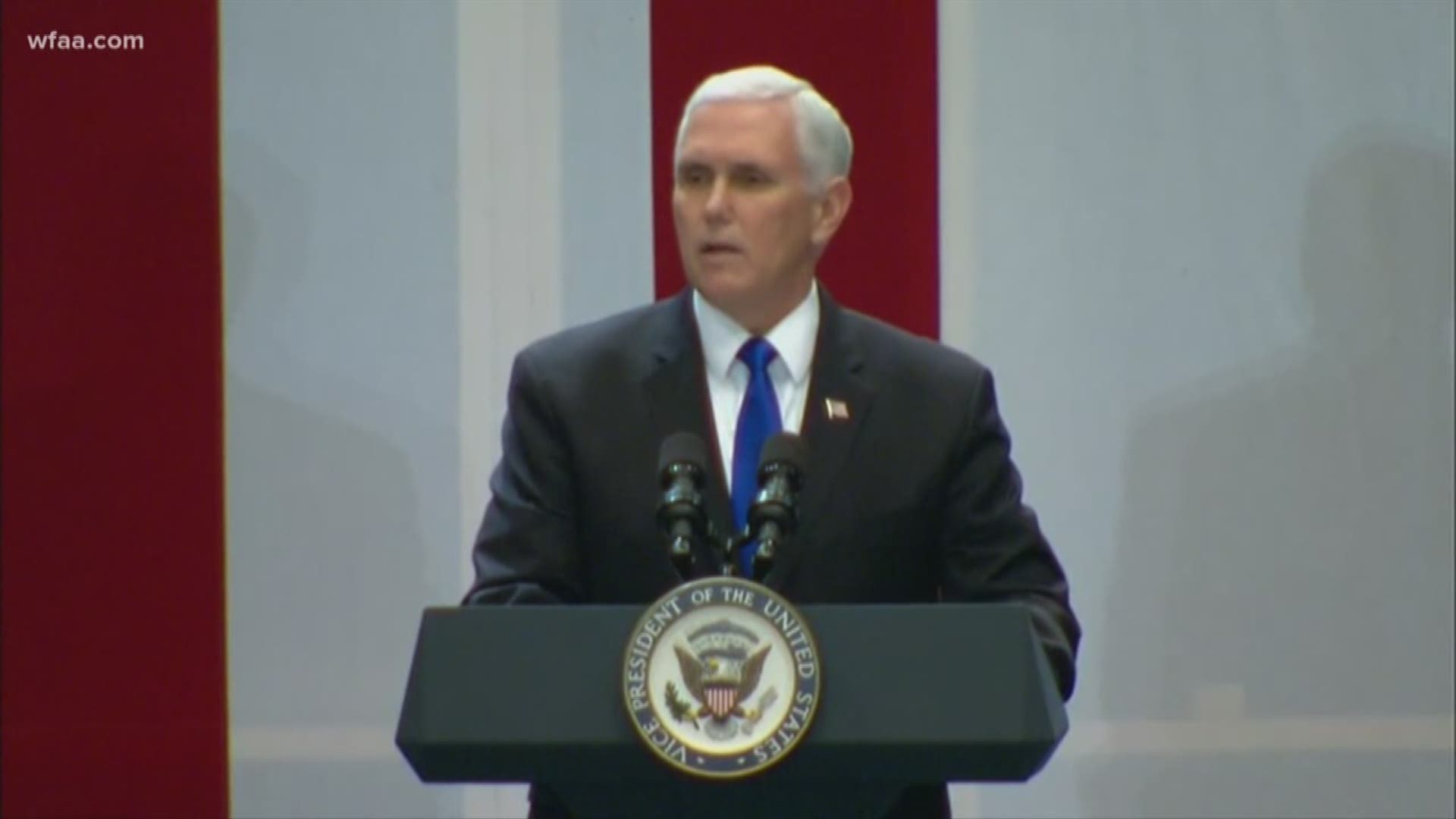 Vice President Pence's second speaking event took place Saturday evening at the 2018 Reagan Day Dinner, hosted by the Dallas County Republican Party, at the Omni Dallas. Pence will be speaking to a sold out crowd of 1,500. Tickets started at $175, though 