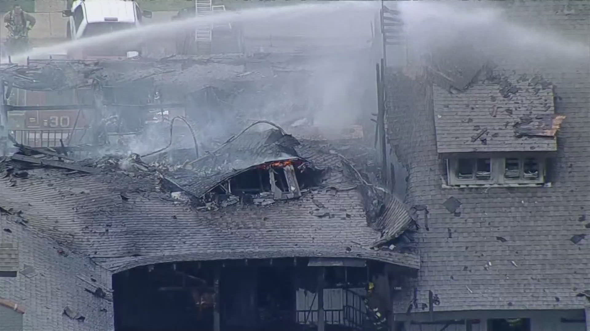 Dozens of people are without a home Thursday after a fire at the Stone Manor apartments in Dallas.