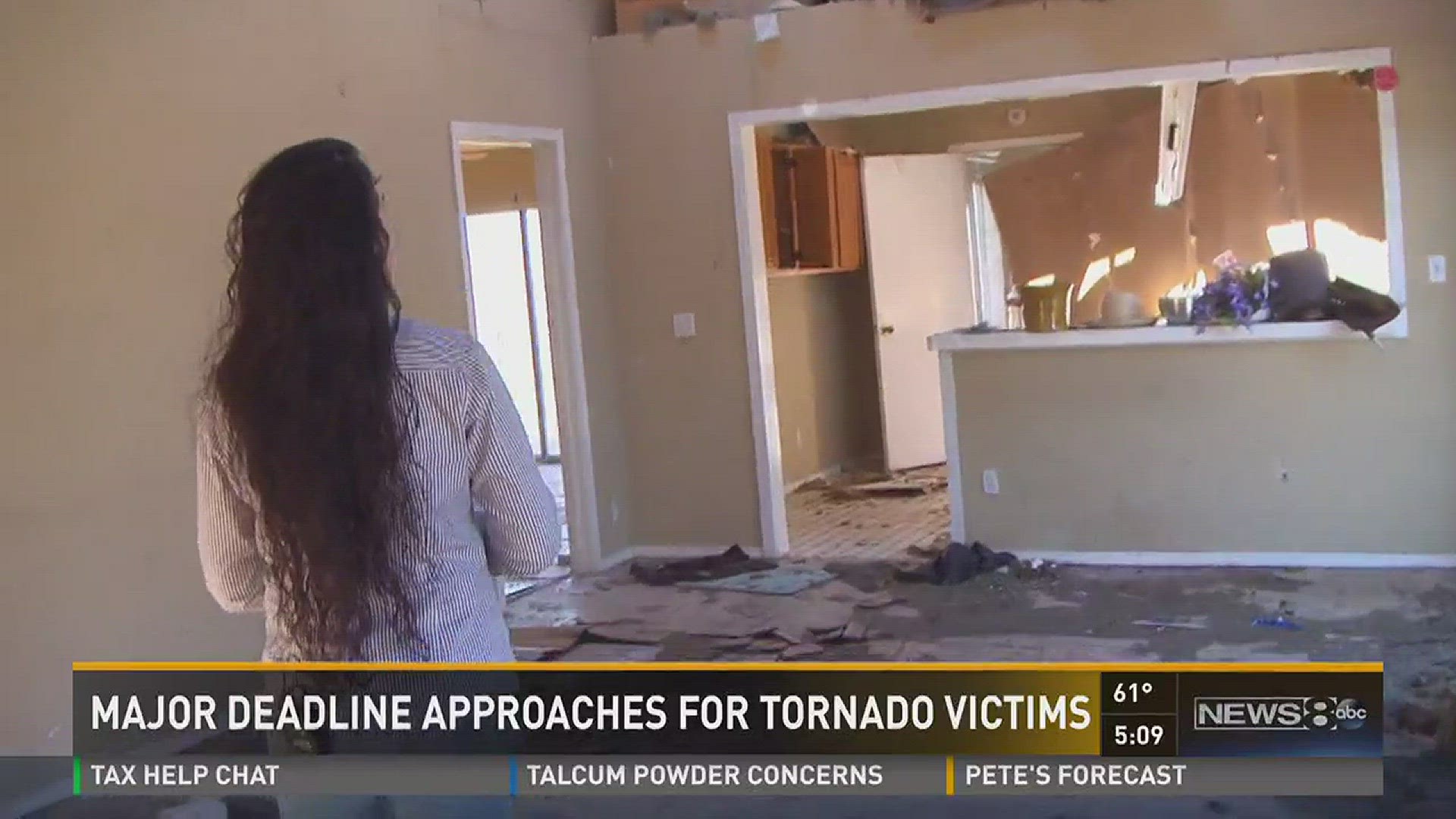 Tornadoes leveled homes in December; storm victims are facing a deadline for seeking additional assistance.