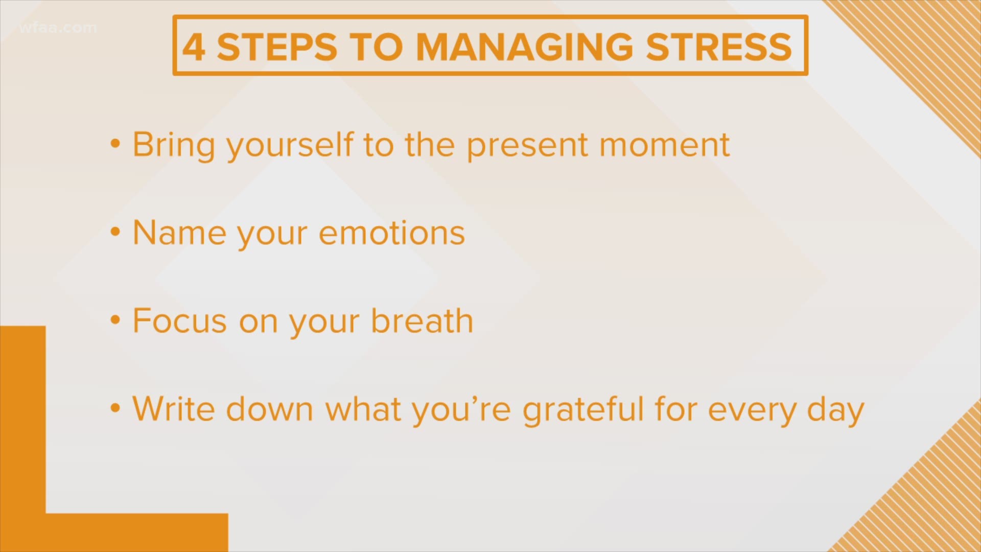 These are four things students can do to help manage stress.