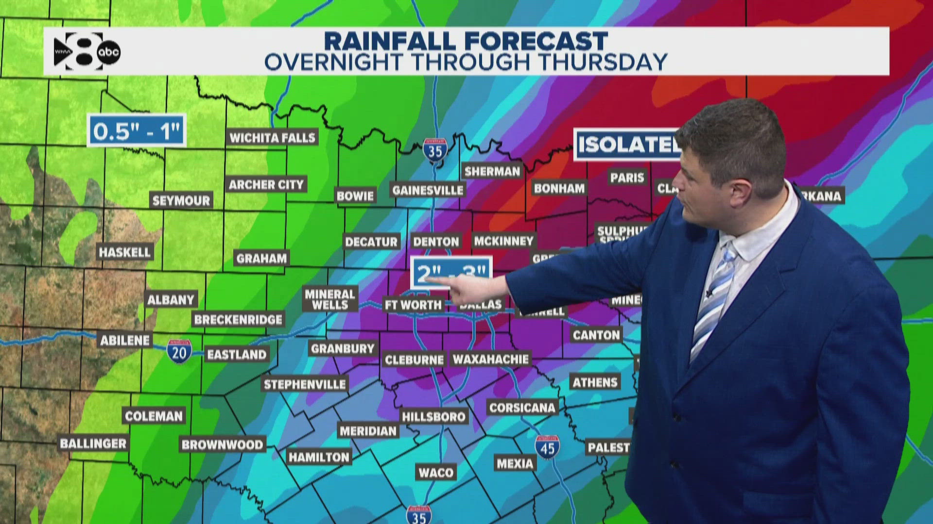 WFAA Meteorologist Jesse Hawila takes a look at how the heavy rains across North Texas on Wednesday night could affect the day -- and morning commute -- on Thursday.