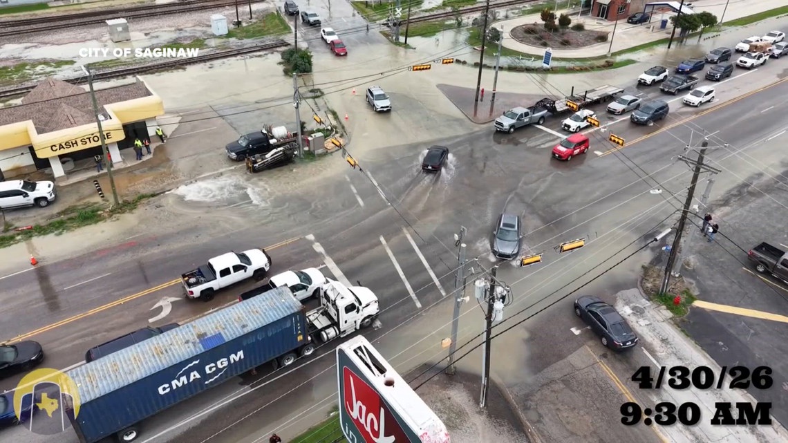 North Texas city works to fix water main break causing low water ...