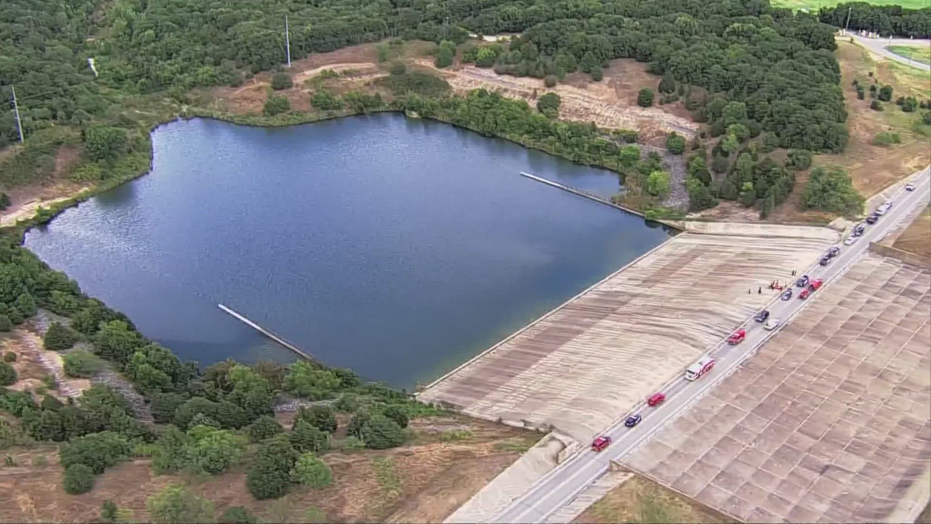 Police responded to Grapevine Lake on July 6 after a witness reported seeing a body near a spillway on the side of the dam.