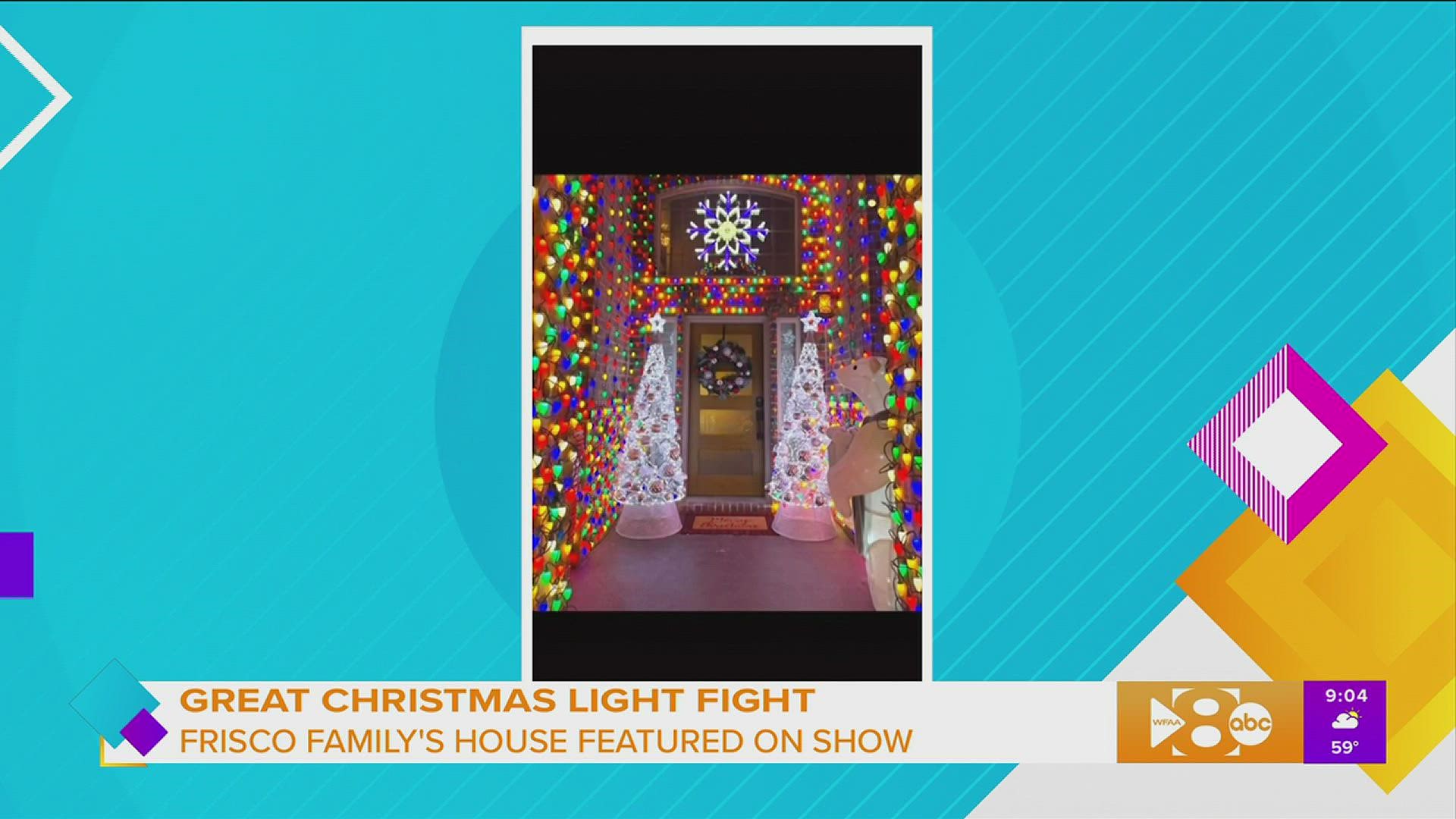 We chatted with the Frisco Family about their magical home and how their home will be featured on "Great Christmas Light Fight".