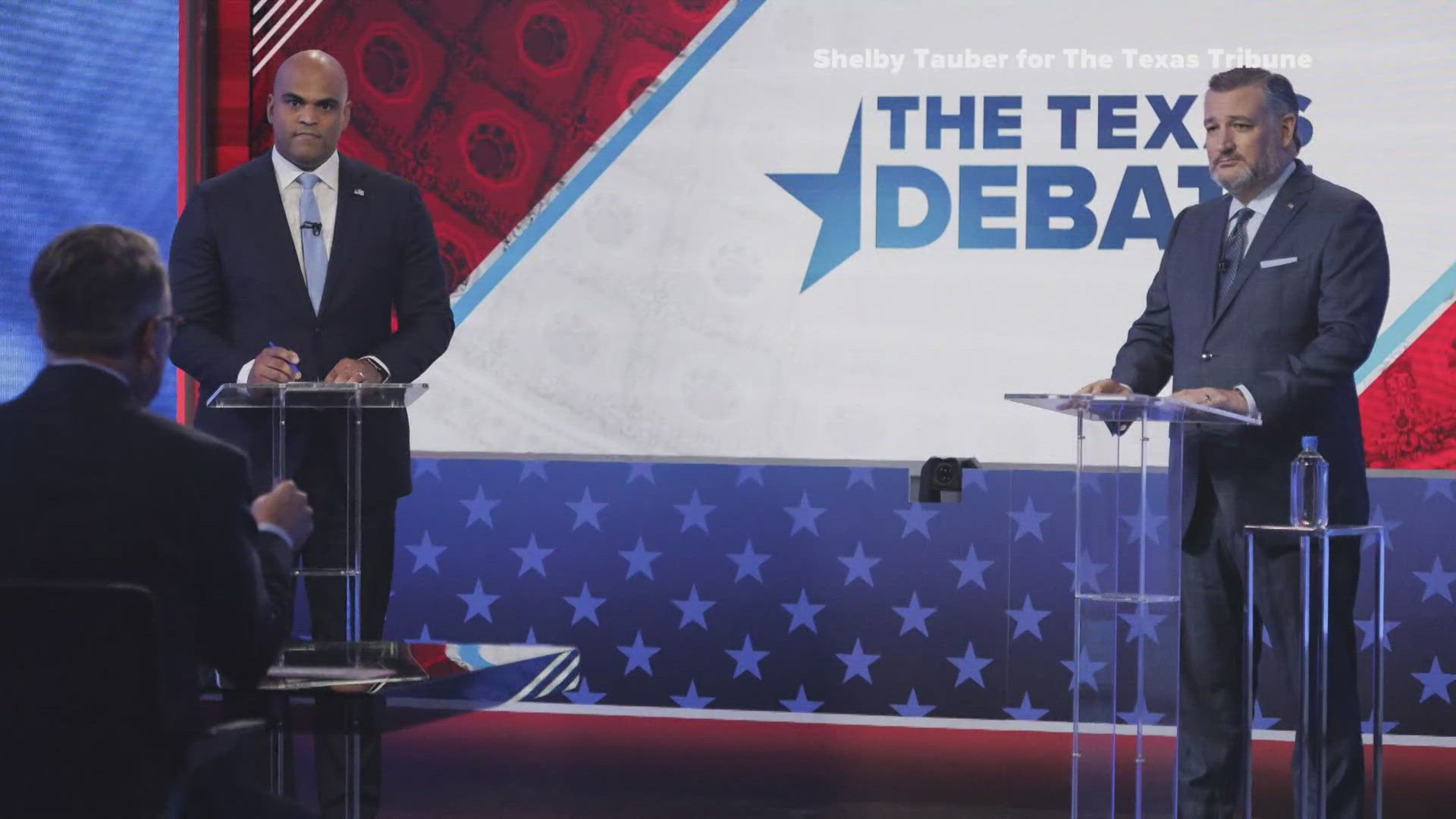 On October 15 the candidates faced off in the WFAA studios in downtown Dallas in The Texas Debate.