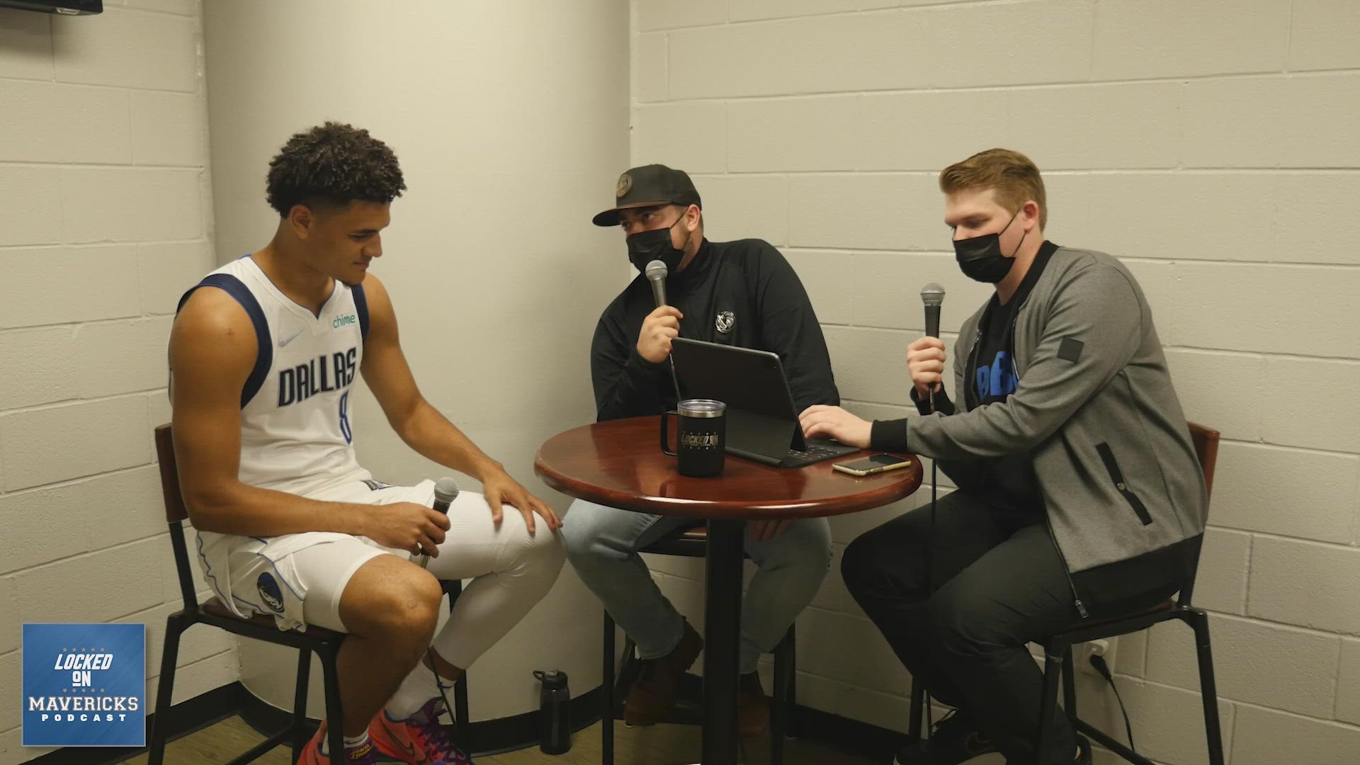 Josh Green talks to to @NickVanExit and @IsaacLHarris about the upcoming season during the Mavericks media day.