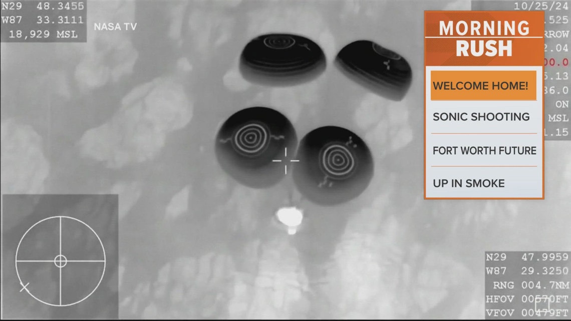 Stranded astronauts return to Earth