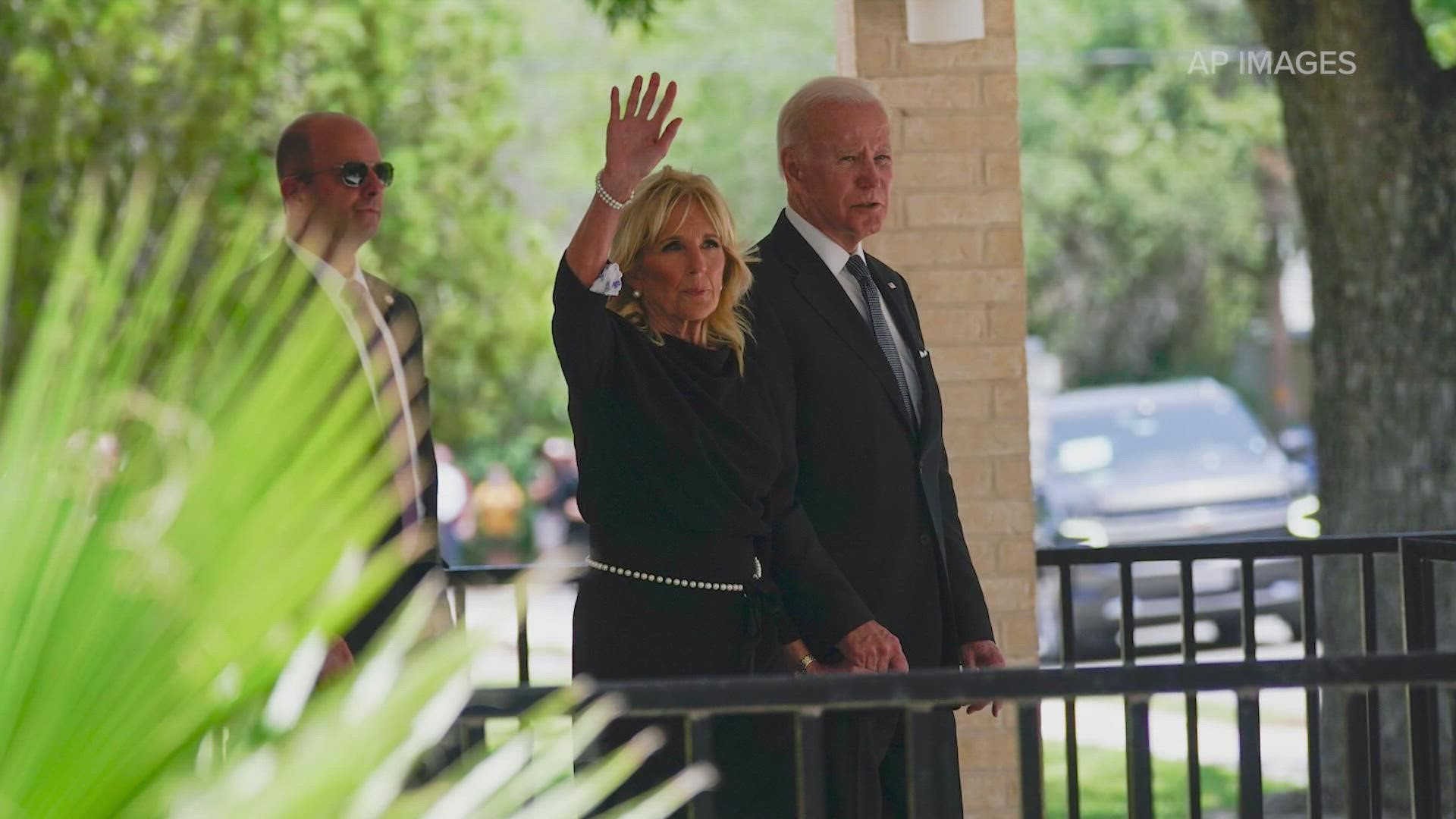 While visiting Uvalde, the president and first lady attended mass at Sacred Heart Catholic Church to remember the 21 victims of the elementary school shooting.