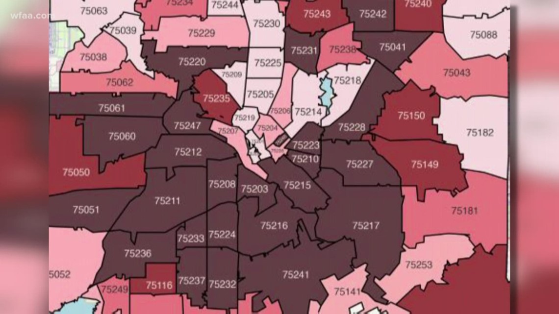 Dallas Texas Zip Code Map - United States Map