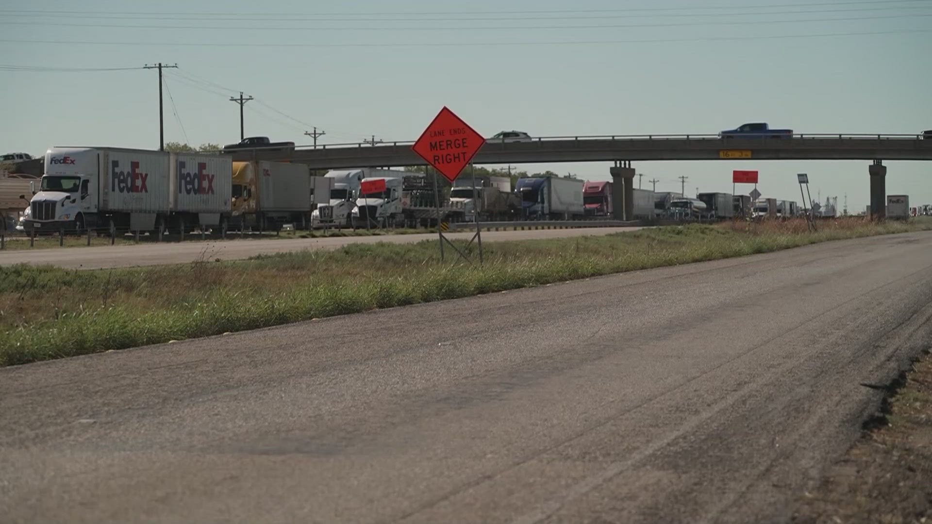 One lane of the highway is open in both directions after the crash Friday morning, officials say.