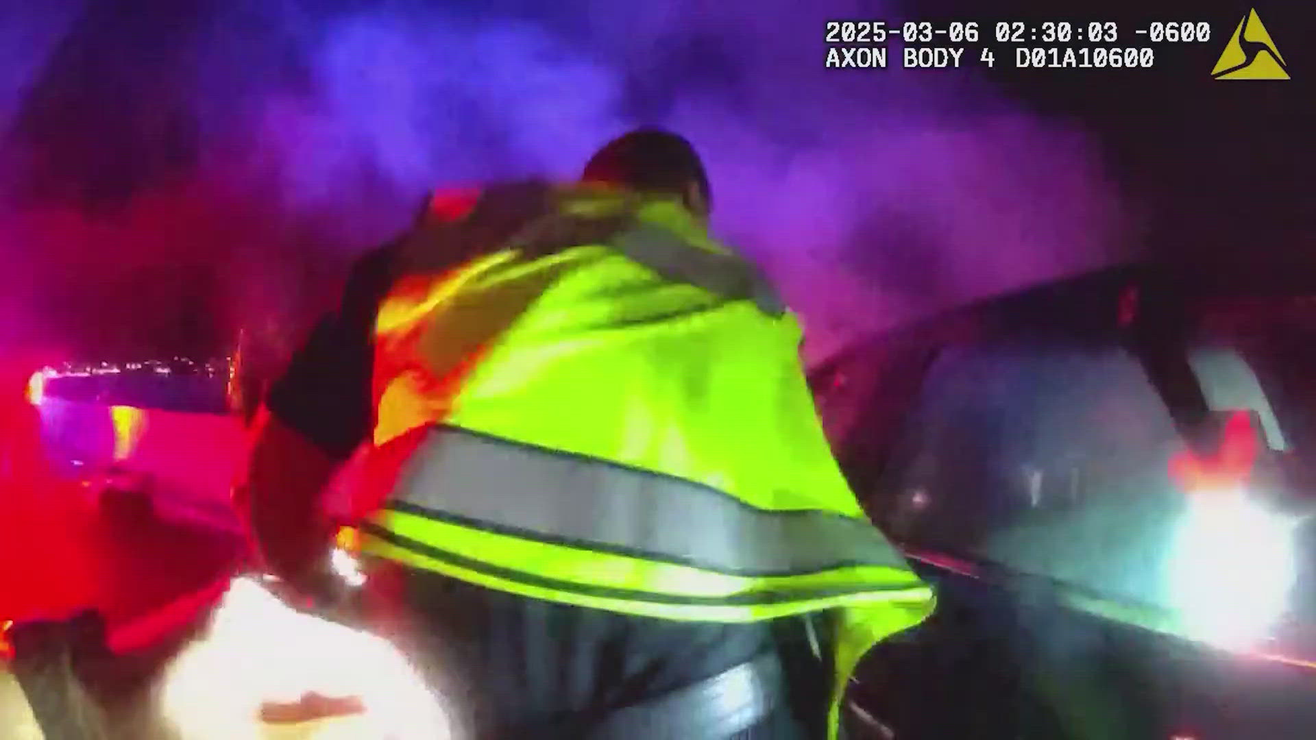 Officer saves suspected drunk driver from burning car after being hit ...