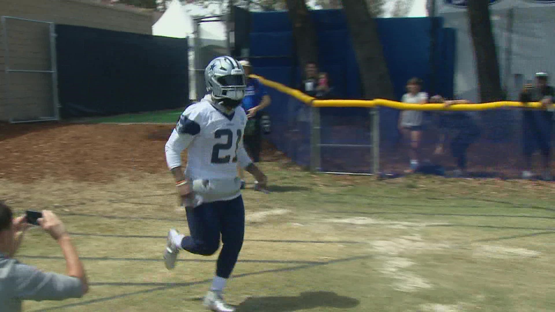The Dallas Cowboys had their first practice at their training camp in Oxnard, CA.