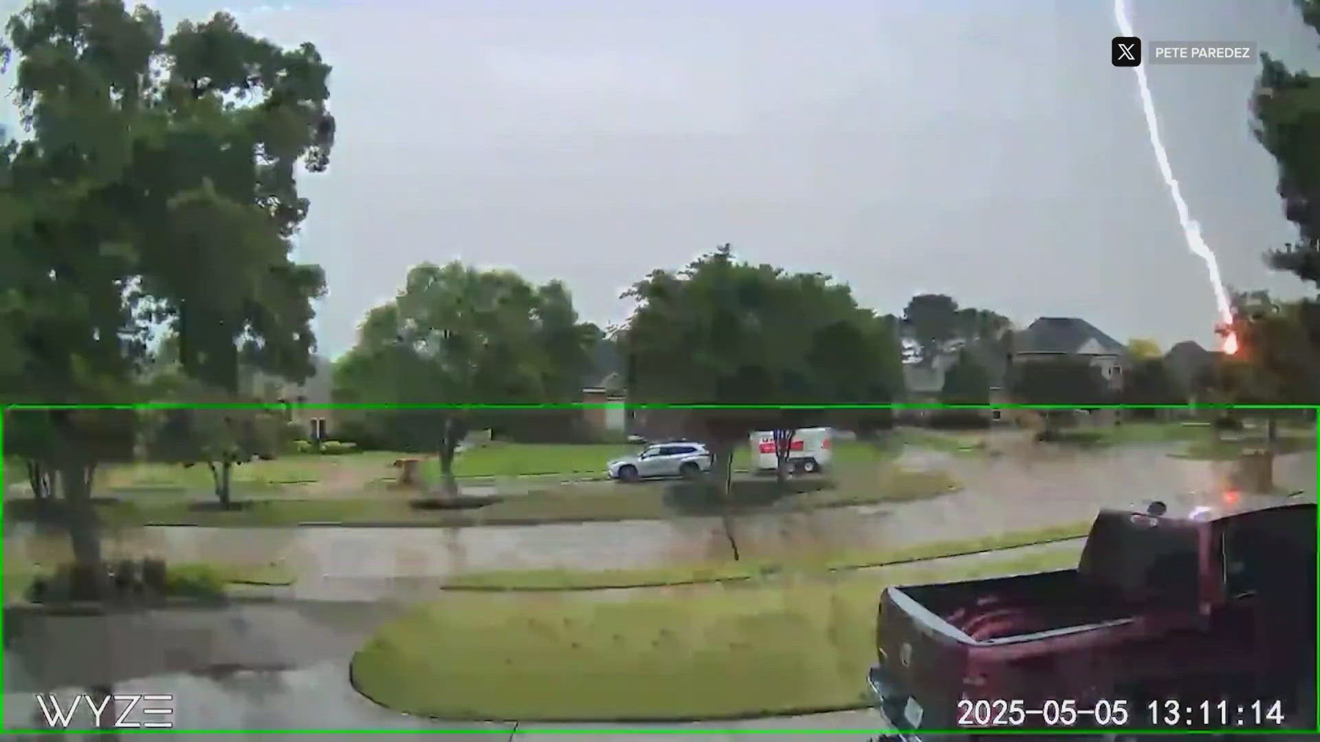 The North Texas owner said she, her parents and a caretaker were sitting at a table when the ceiling fell.