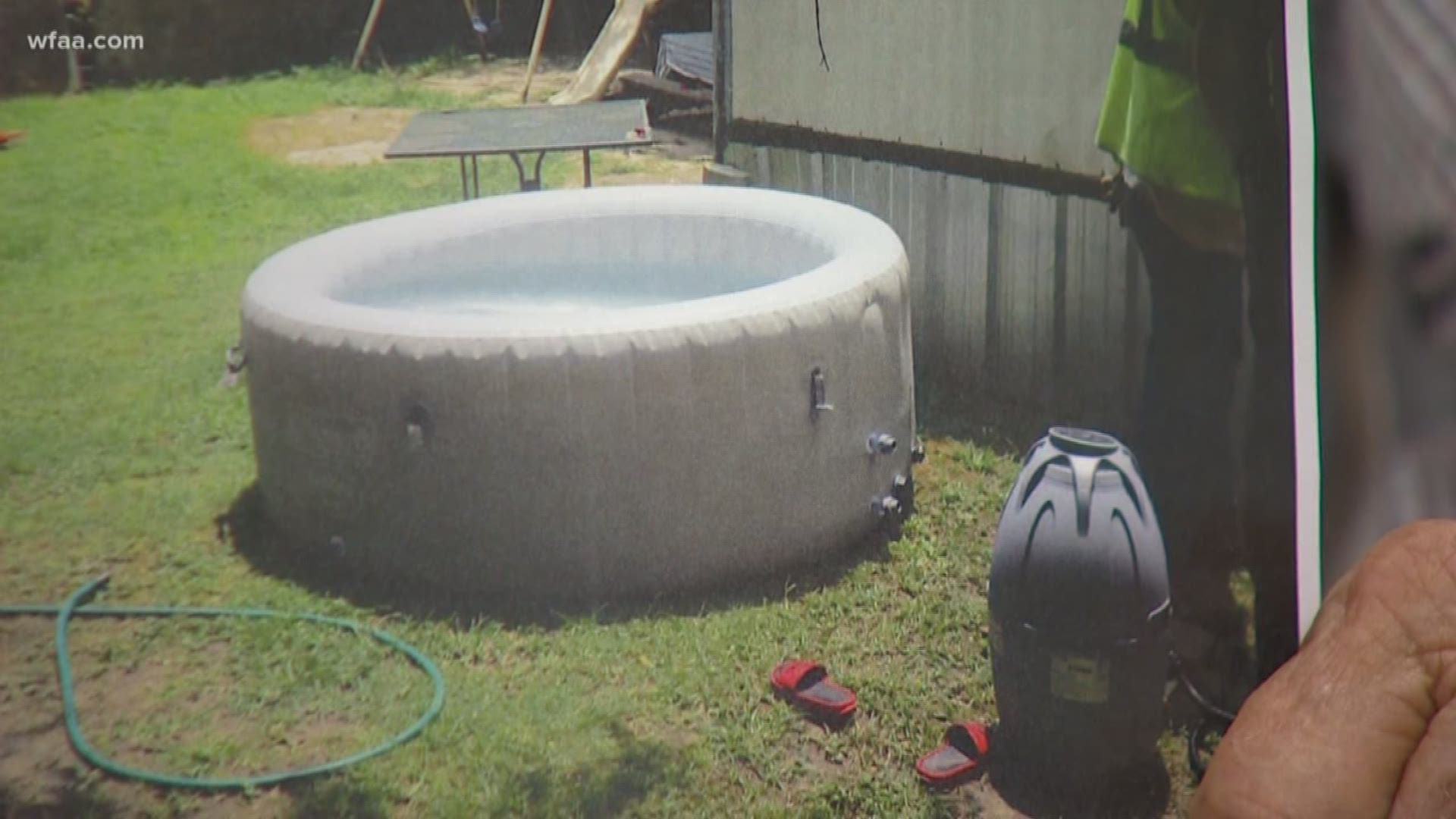 According to the county sheriff, the accident happened as the 6-year-old boy was leaving a small pool outside his house.
