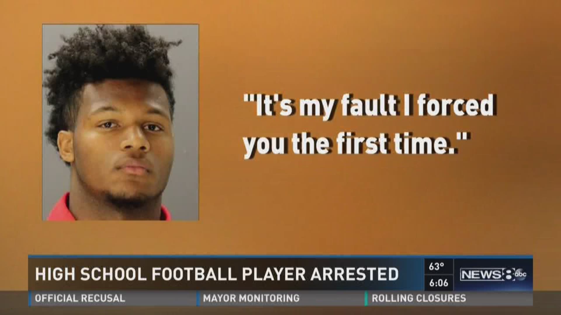 High school football player arrested