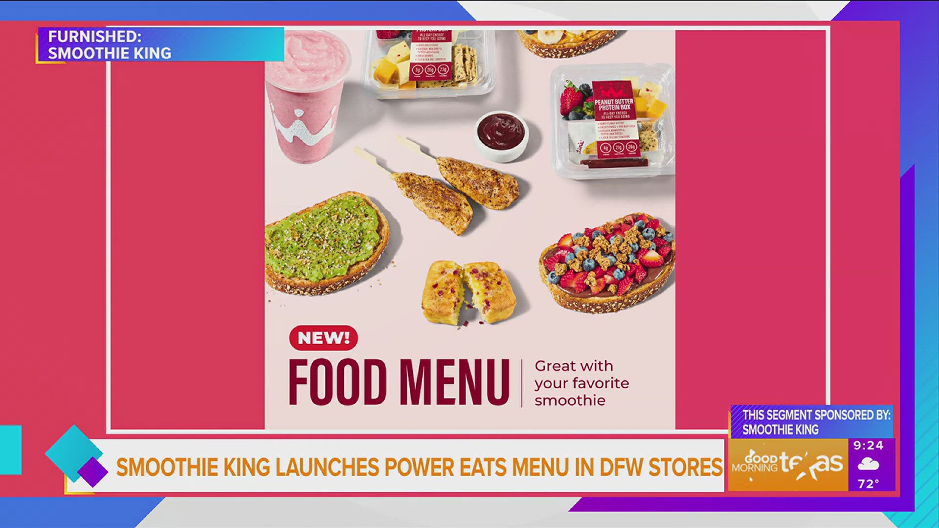 This segment is sponsored by Smoothie King. Smoothie King creates a new protein-packed Power Eats Menu. Go to smoothieking.com for more information. 