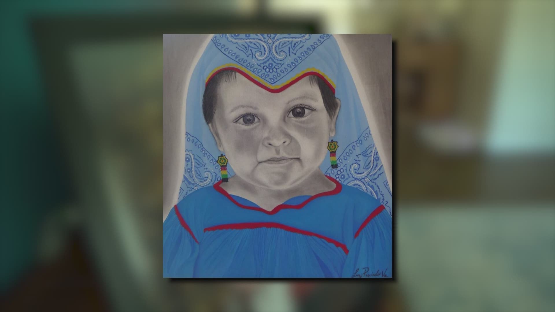 Sarah Ritchie mistakenly donated the portrait of her son with other items to the Bedford Goodwill in 2018. She's offering a $1,500 reward to get it back.