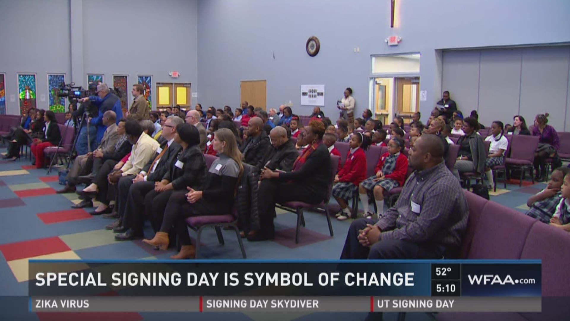 Groups came together to hold their own Signing Day event, signing a pledge to commit to a better future for South Dallas-Fair Park. Demond Fernandez reports.