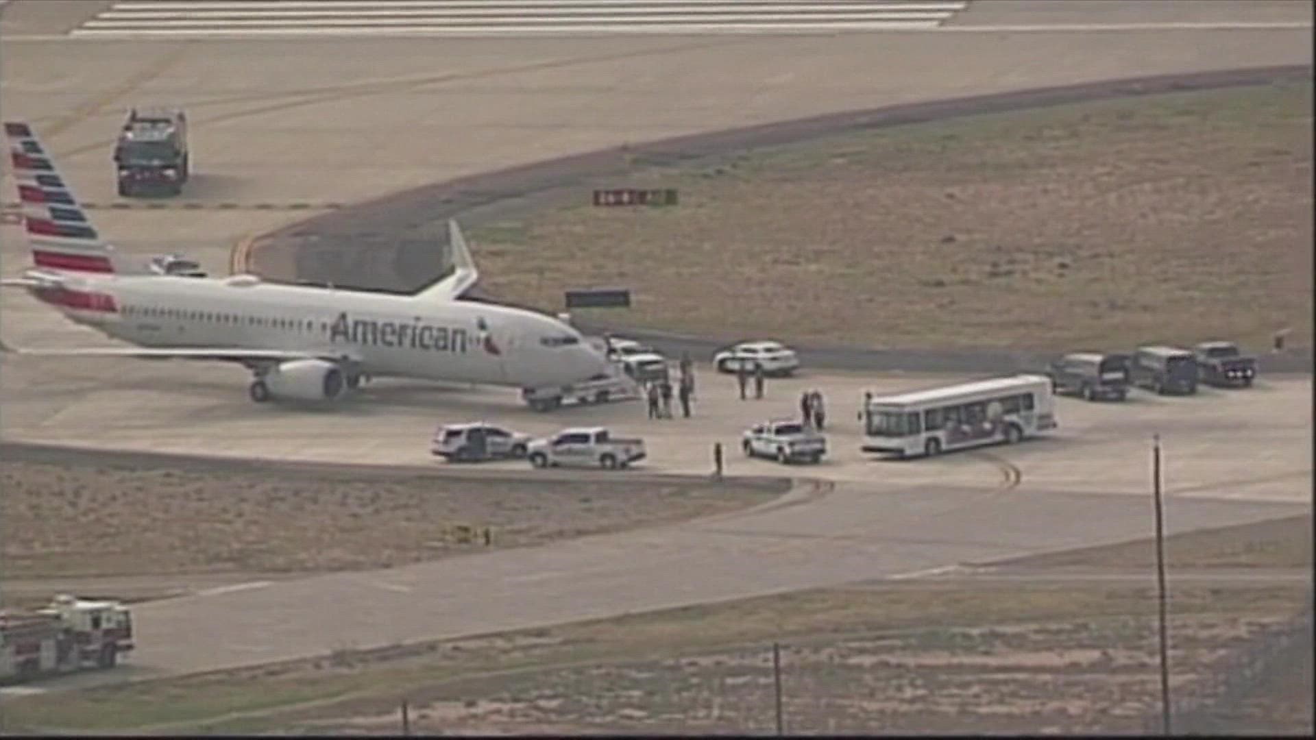 An American Airlines flight from Dallas-Fort Worth International Airport to New Mexico was evacuated Sunday.