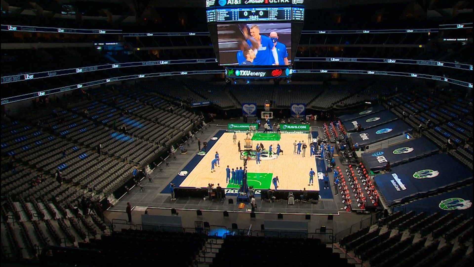 Dallas Mavericks invite 1,500 essential workers to first game with fans in nearly a year wfaa