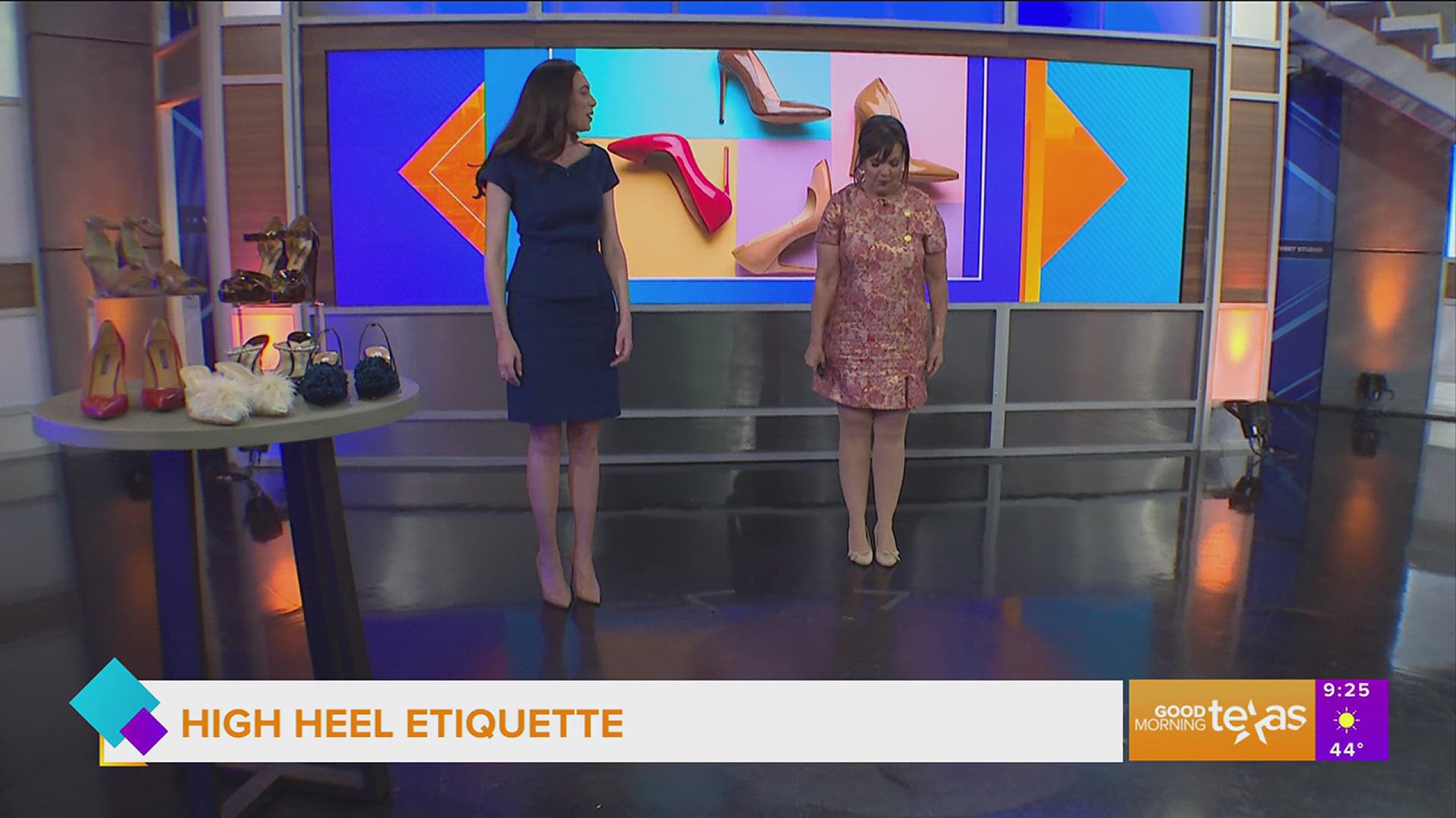 Certified Etiquette Coach, Molly Tomlin, shows us how to properly walk in heels and find the right shoe for you to wear to your next ocassion.