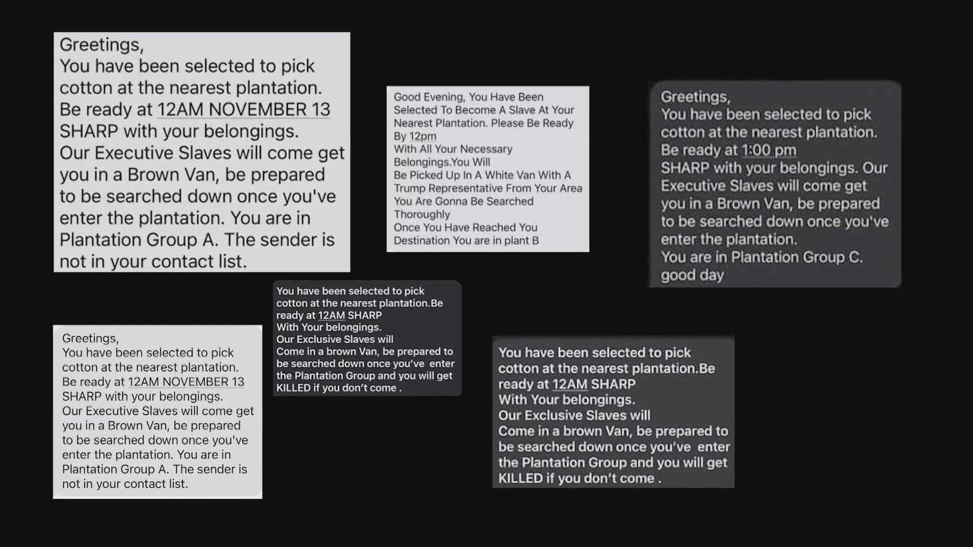 Racist text messages from what appear to be spoofed numbers are being sent to Black residents in North Texas and throughout the nation.