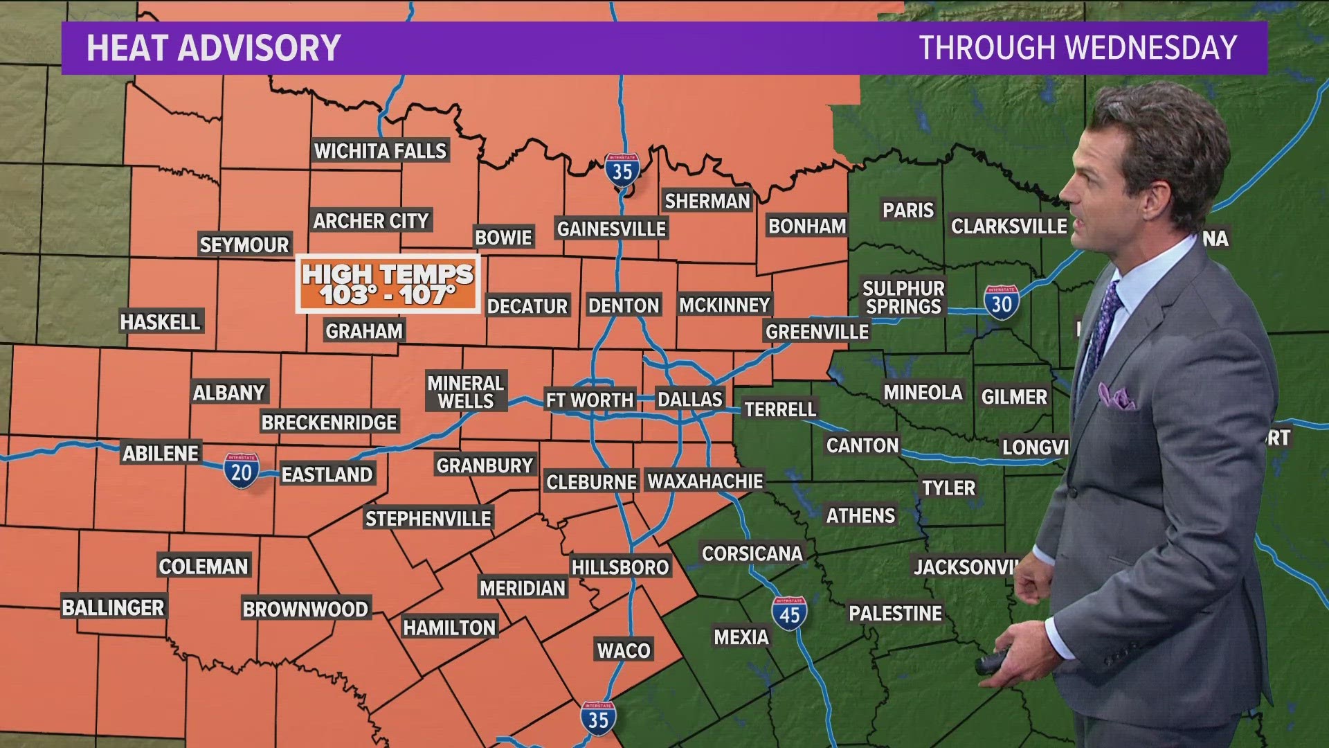 DFW weather: Heat advisory in place with no relief in sight | wfaa.com