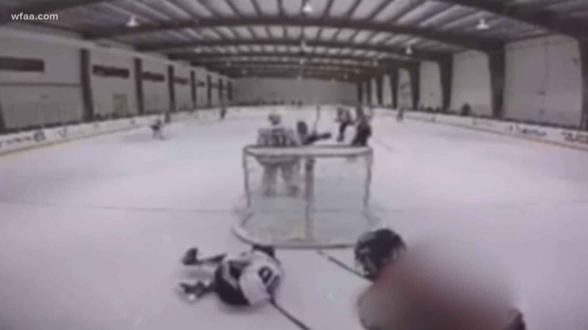 High school hockey attack caught on camera