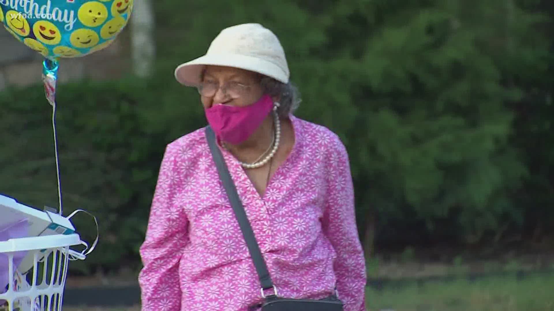 Mama Charlene Nix turned 100 years old. Fellow church members gave her a surprise Facebook and drive-thru caravan parade. Among the guests was Bishop T.D. Jakes.