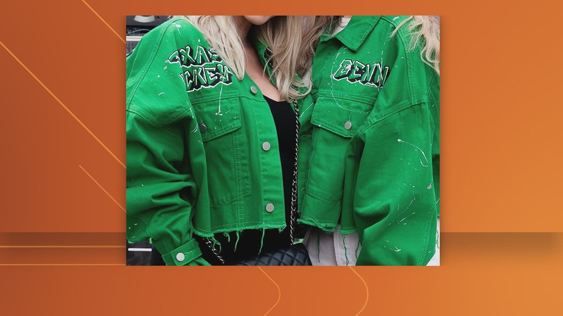 Dallas Star WAGs unveil latest custom jackets for playoffs | wfaa.com Dallas Star WAGs unveil latest custom jackets for playoffs | wfaa.com