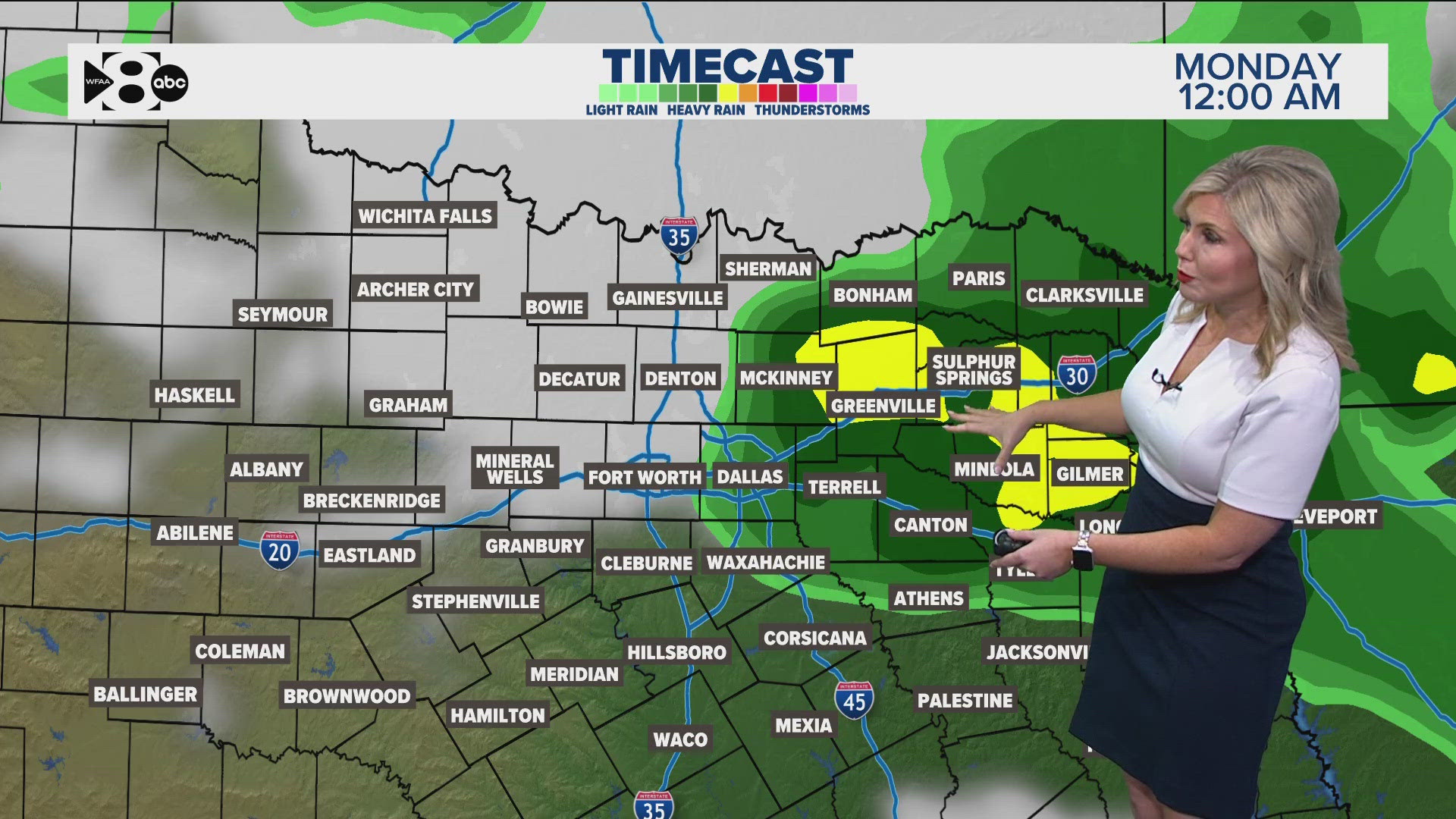 Here's the latest look at the forecast in Dallas-Fort Worth.