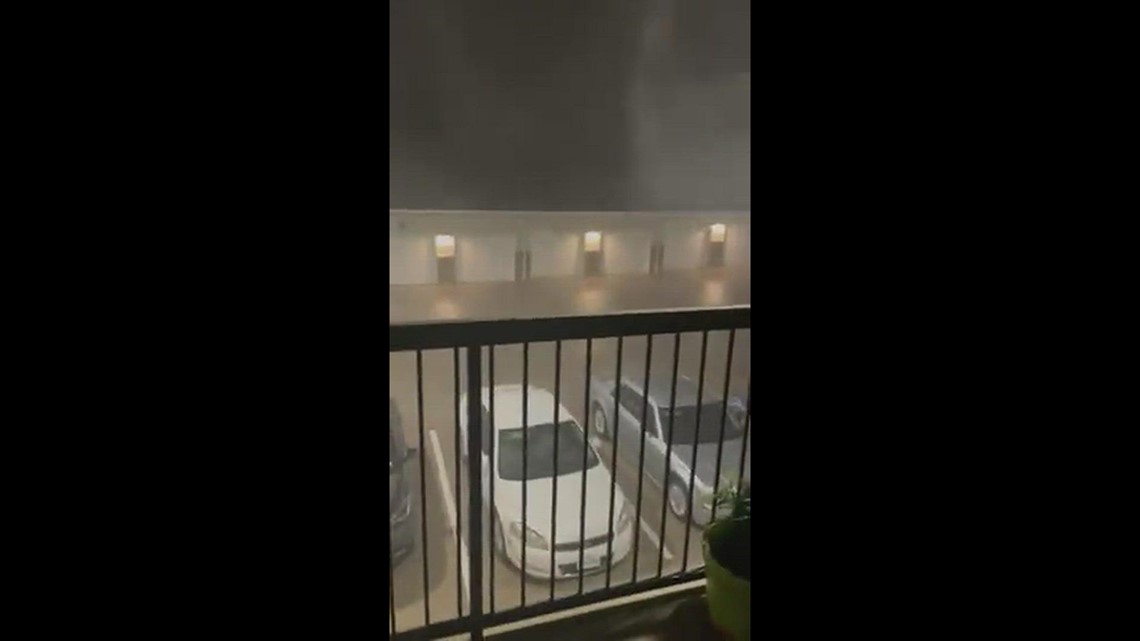 Heavy rains and lightning strikes during severe storms on April 4 in