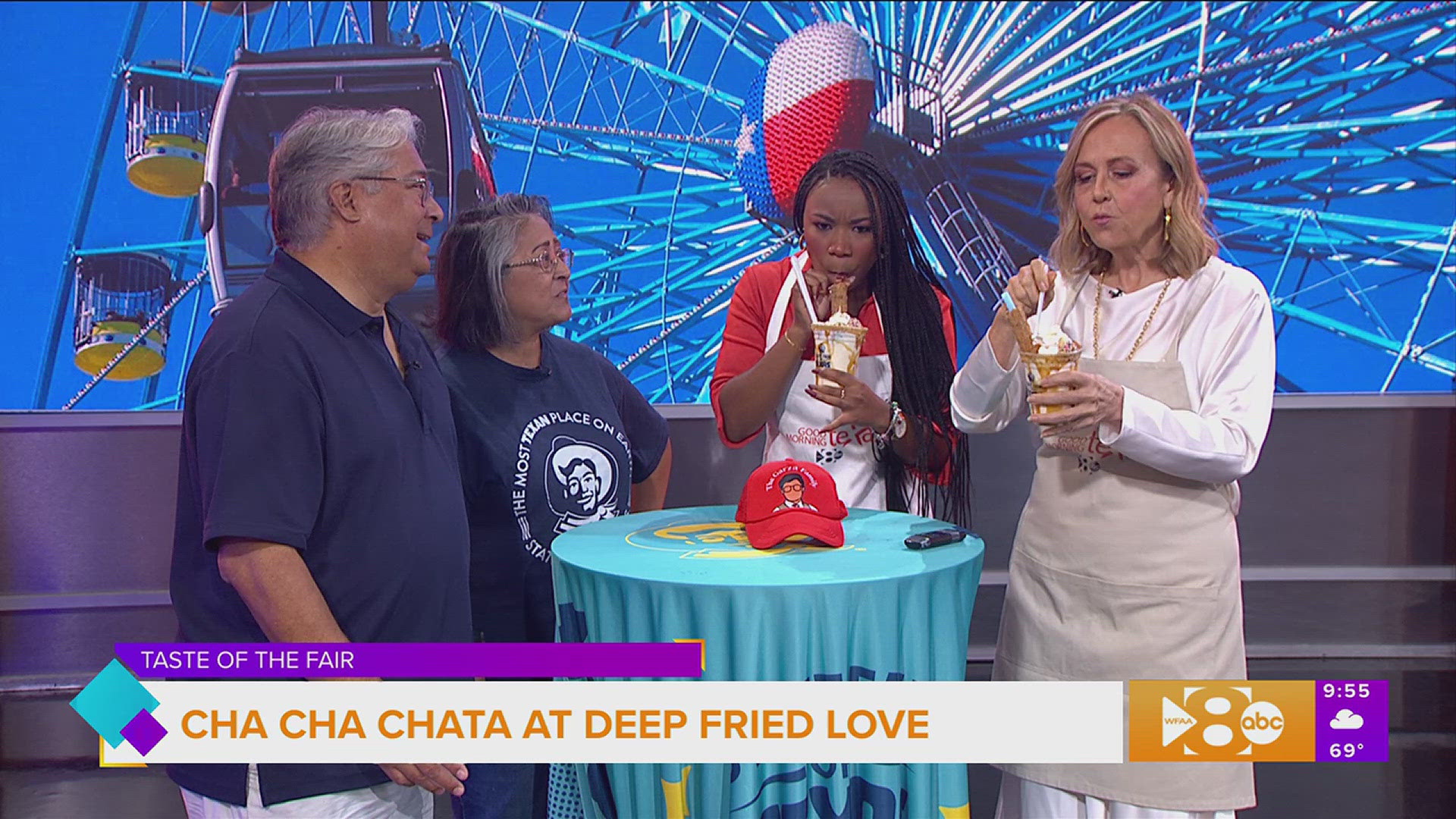 Deep Fried Love owners Jerome and Denise share their Cha Cha Chata with Jane and Erin. Go to bigtex.com for more information.