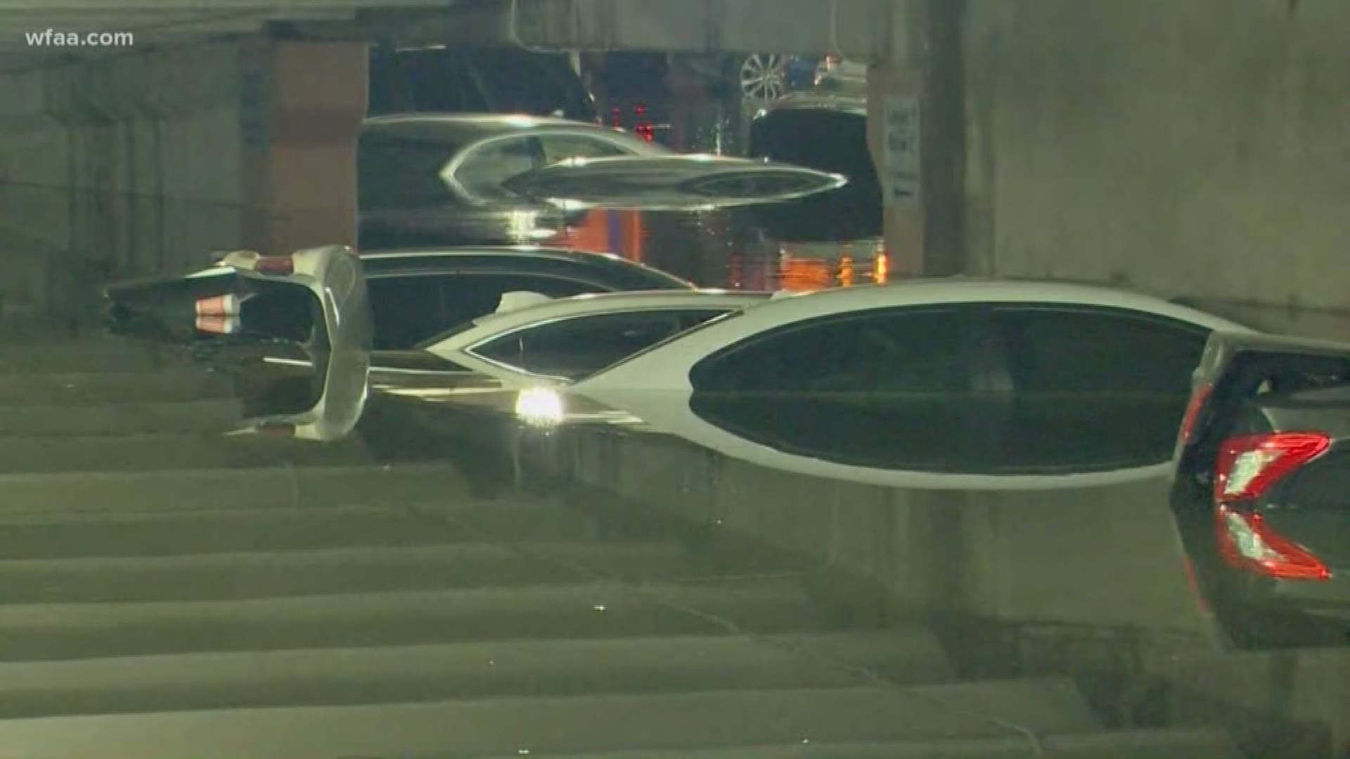 Parking garage flooded at Dallas Love Field