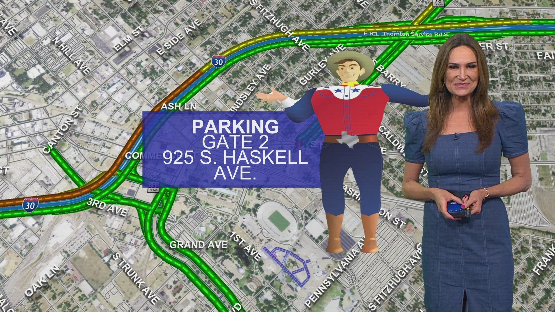 Stacia Willson has a look at the traffic and parking near Fair Park.