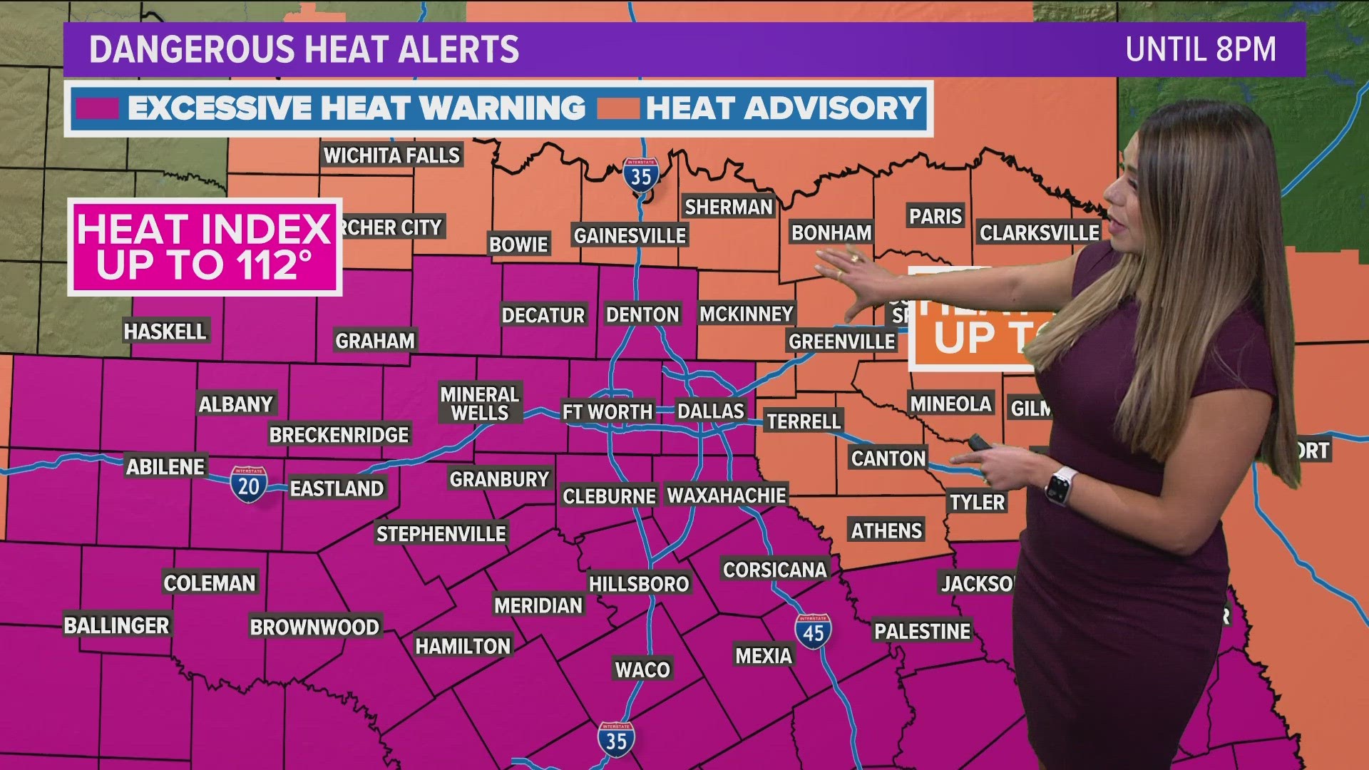 DFW Weather: Dangerous heat continues for North Texas. Fire danger ramps up today. Update with Meteorologist Mariel Ruiz.