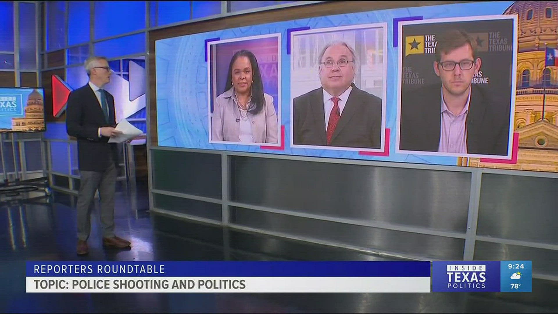 Reporters Roundtable puts the headlines in perspective each week. Patrick and Bud returned along with Berna Dean Steptoe, WFAA's political producer. It was a week of another police shooting, a funeral for an innocent Black man killed by a white police off