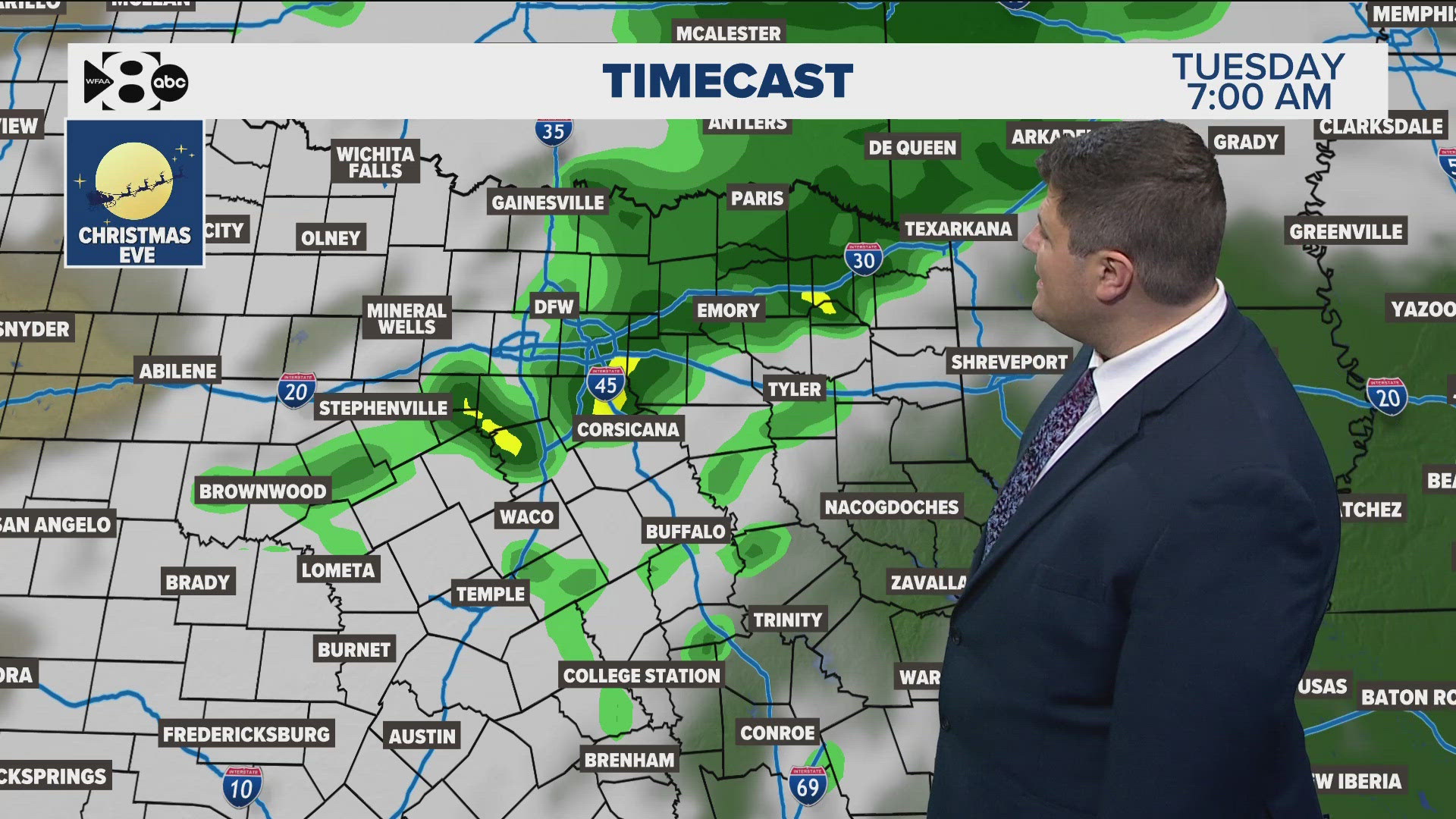 Here's the latest look at your forecast in Dallas-Fort Worth.