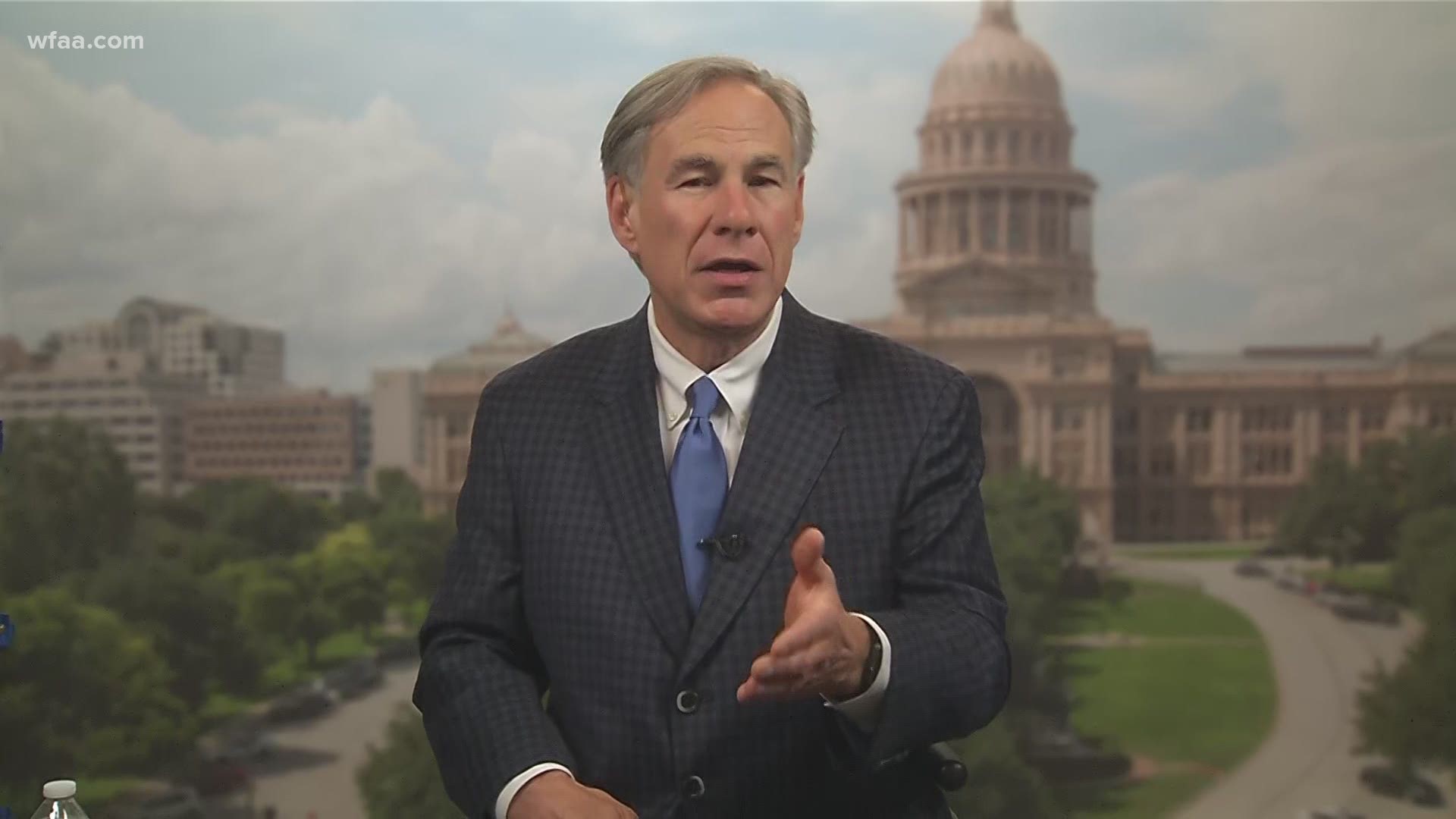 Gov. Abbott answer questions over steps to take to keep Texas open and to keep students safe when they go back to school or engage in online learning this fall