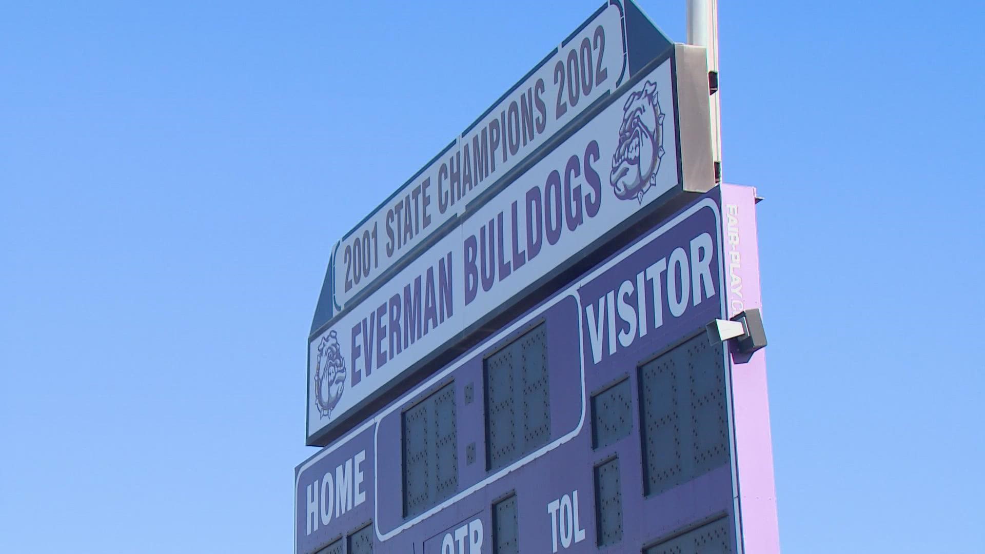 Two teenagers were arrested Friday after police received information about a "credible and potentially imminent threat" at the Everman High School homecoming game.